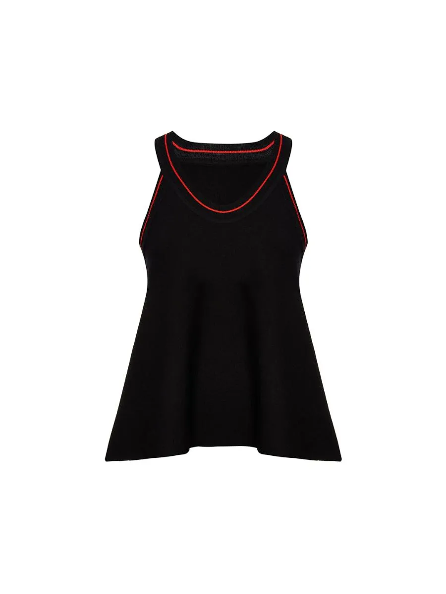 100% Wool  Black Sueter with Strap