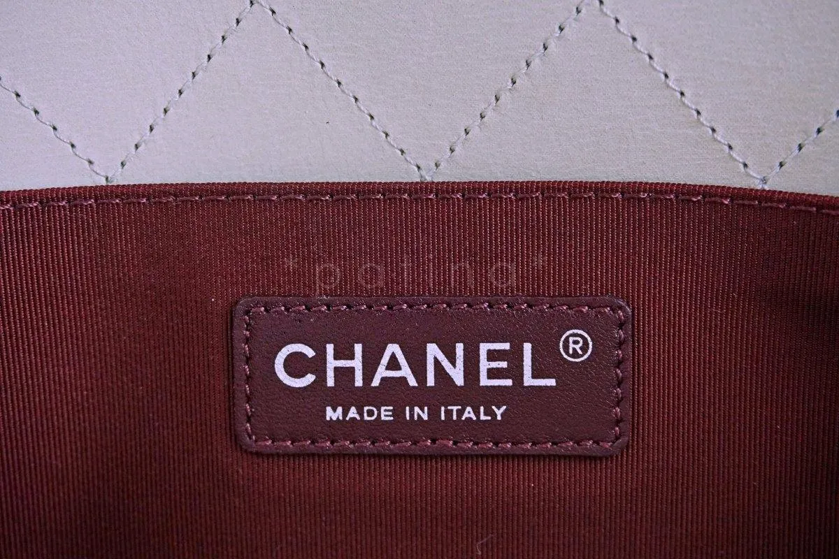 15A Chanel Medium Black/Cream Shearling Classic Boy Flap Bag RHW