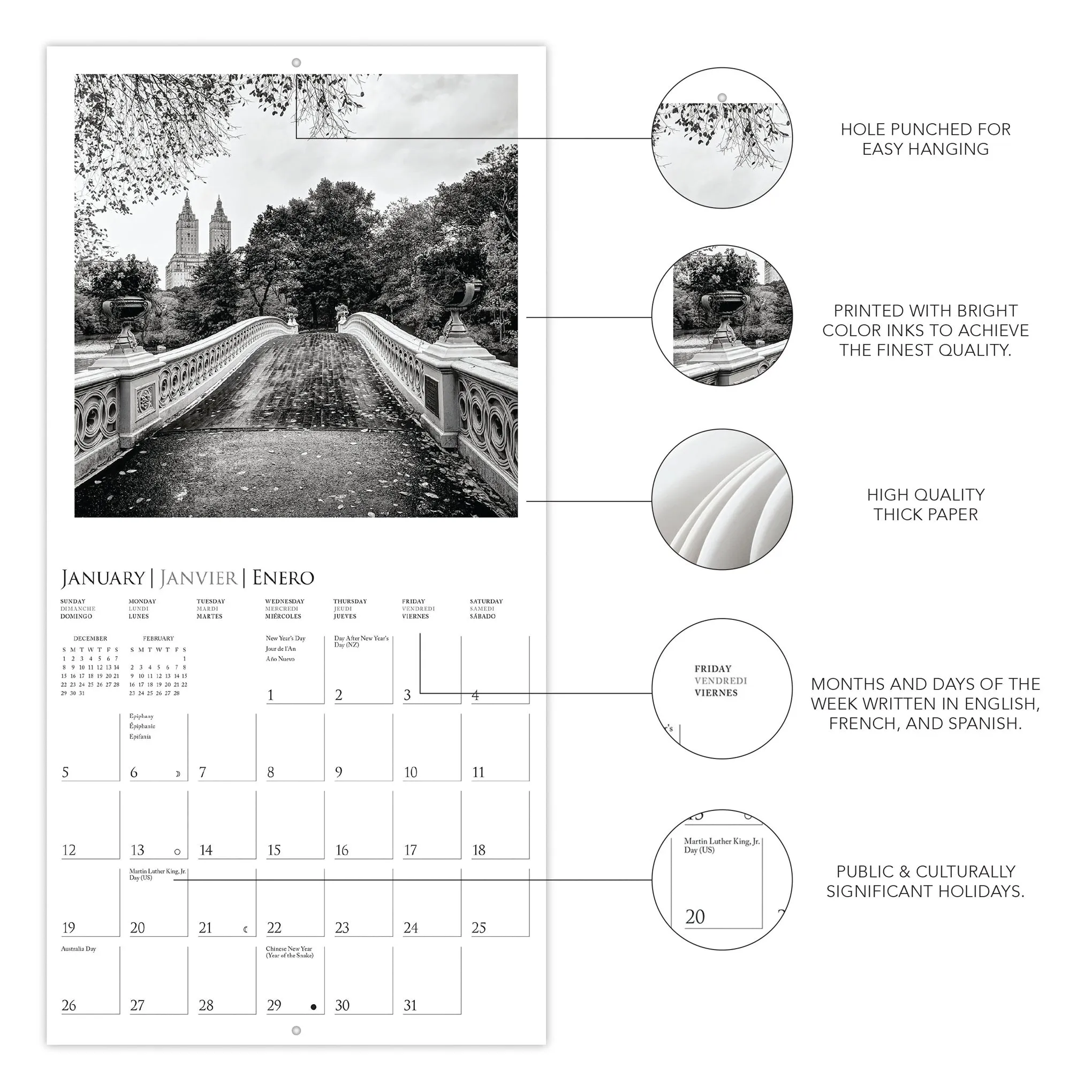 2025 New York Mini Wall Calendar