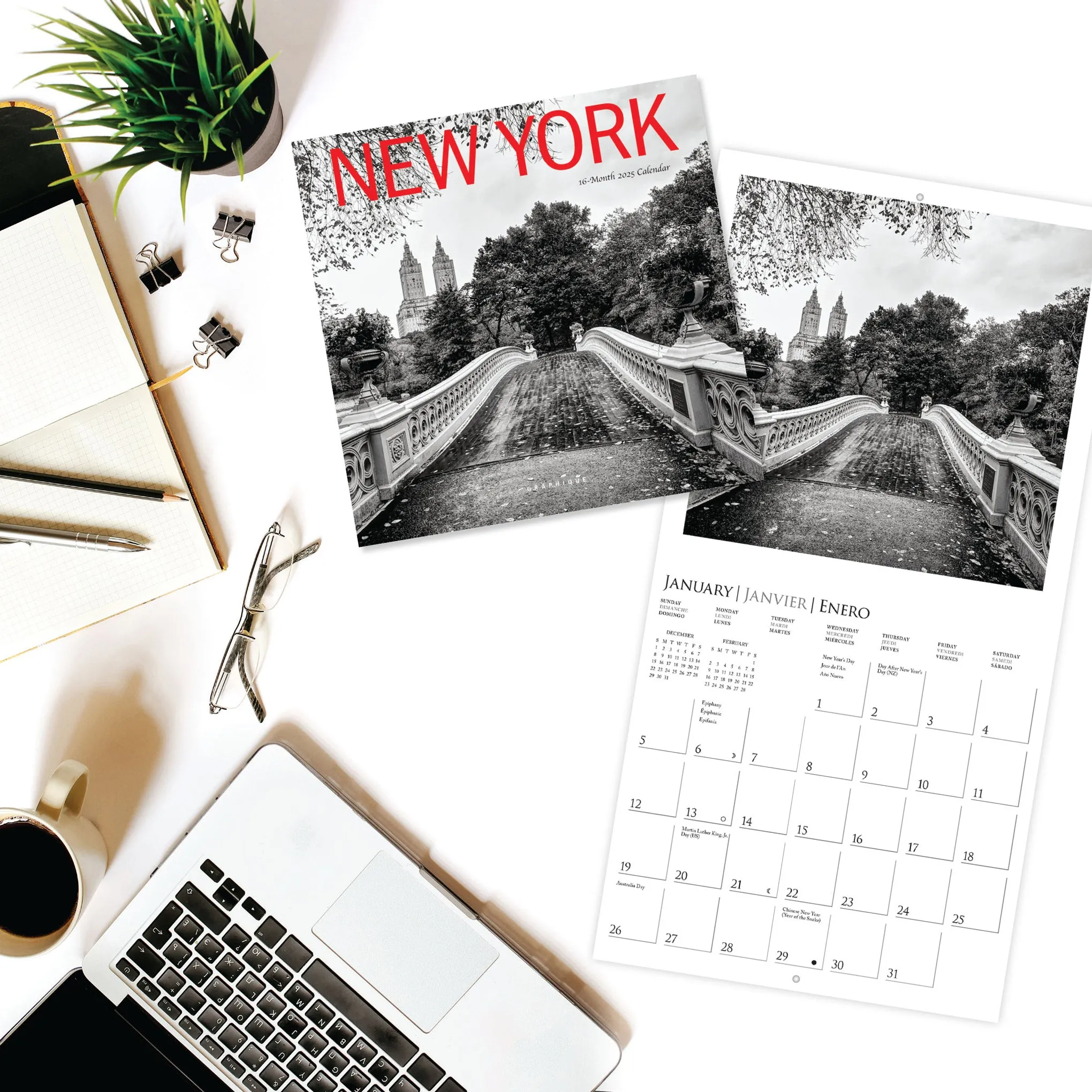 2025 New York Mini Wall Calendar