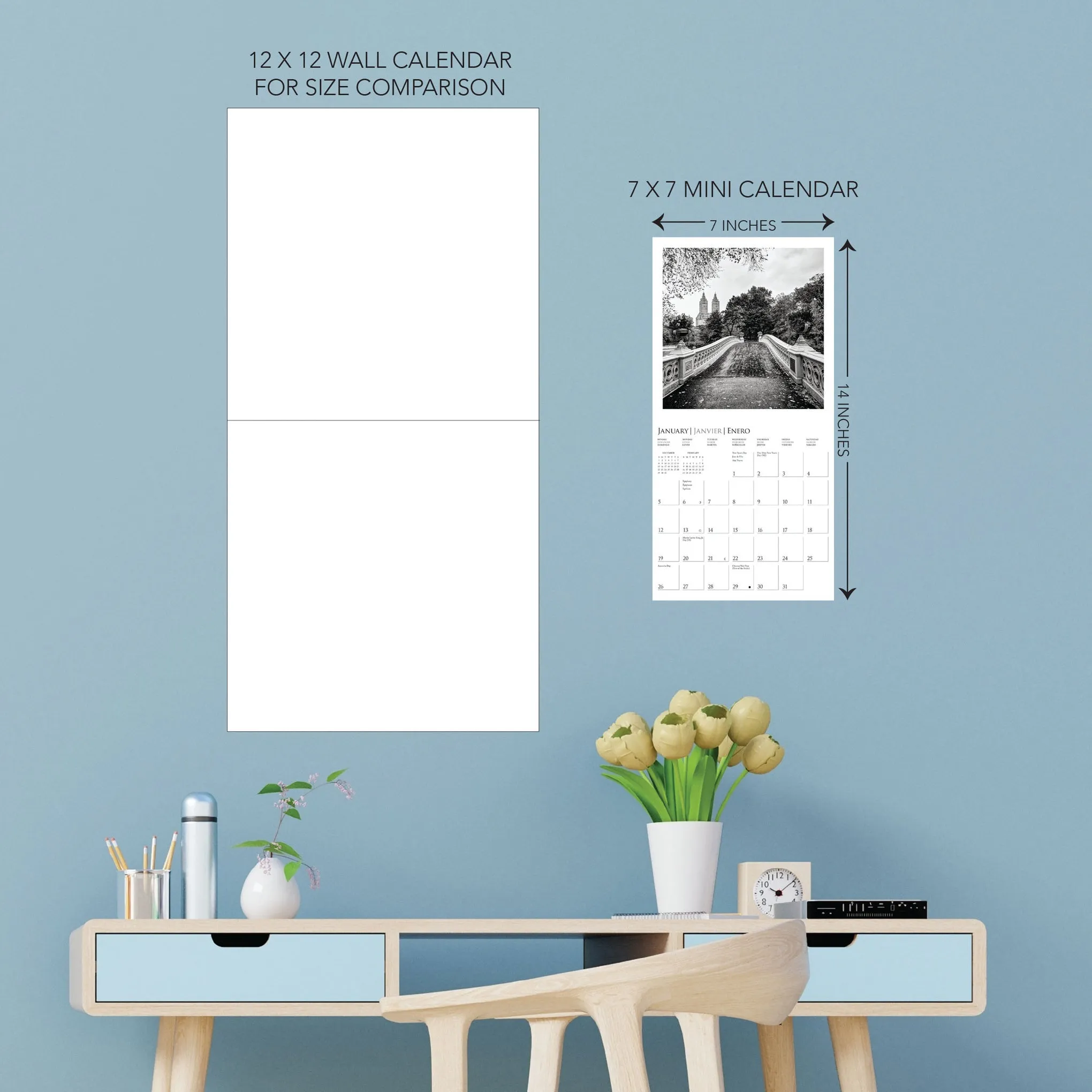 2025 New York Mini Wall Calendar