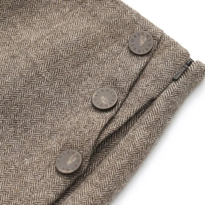 A-Shape Wool Shorts