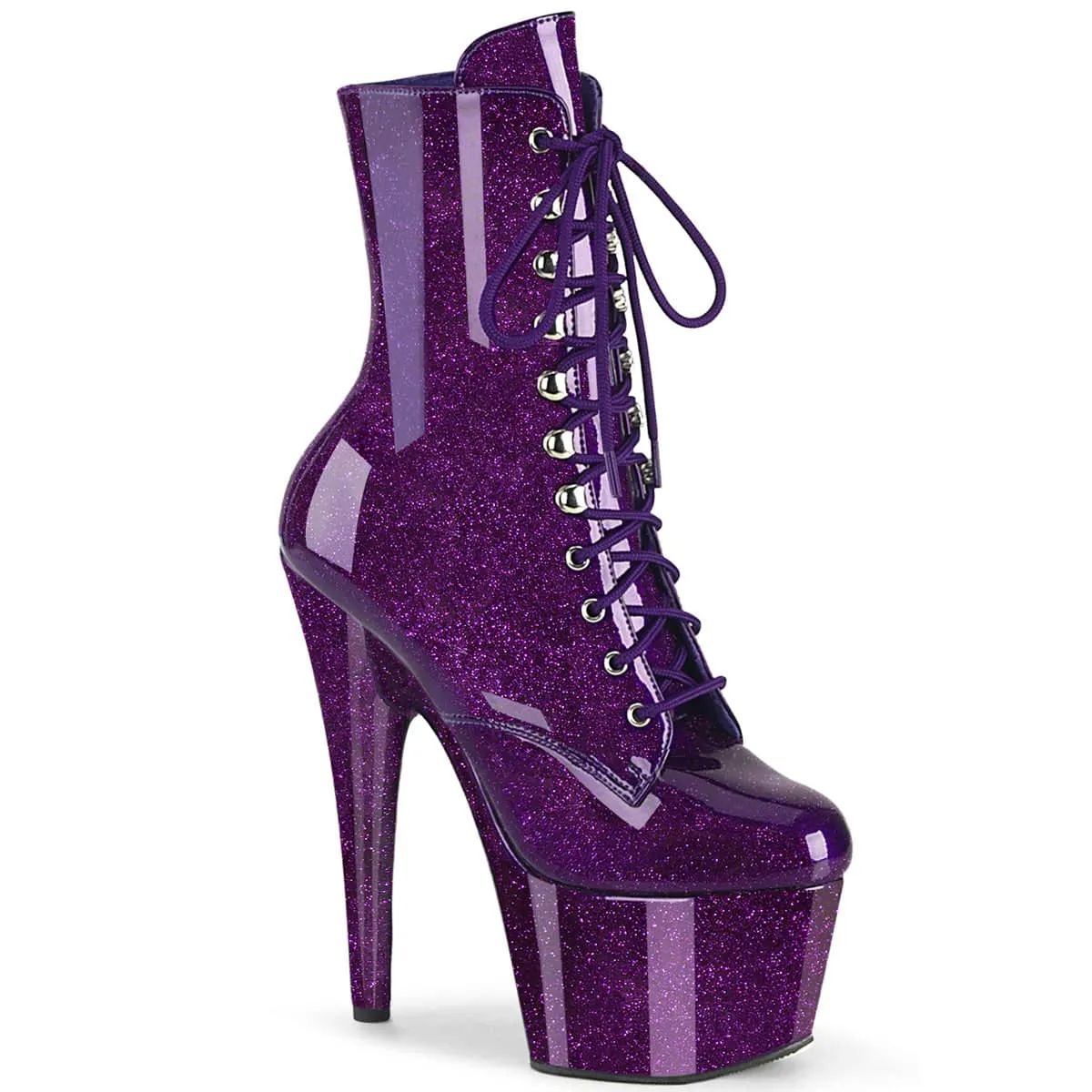 ADORE-1020GP Purple Glitter Calf High Boots