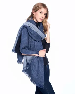 Alpaca Wrap Reversible  - Royal