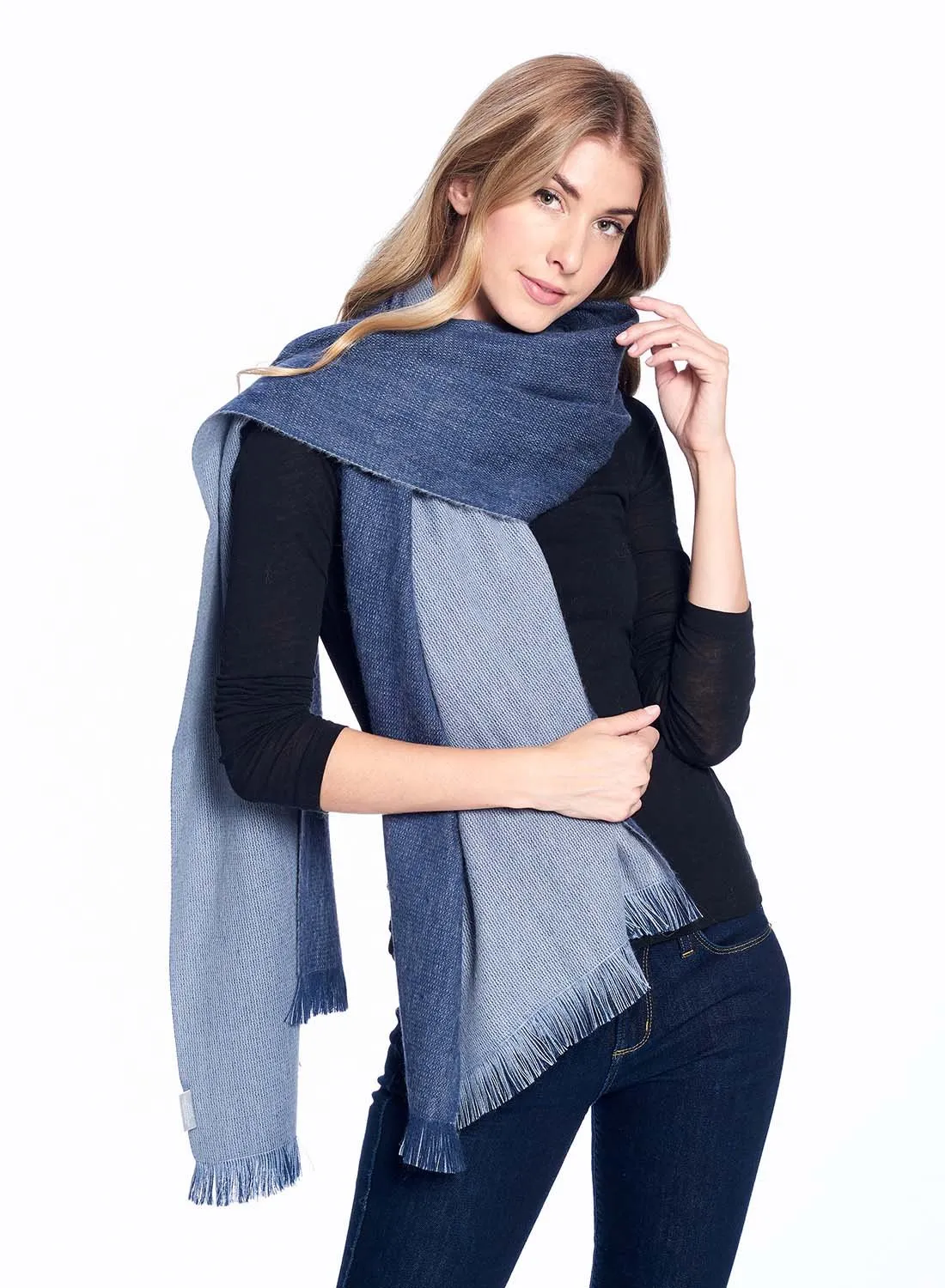 Alpaca Wrap Reversible  - Royal