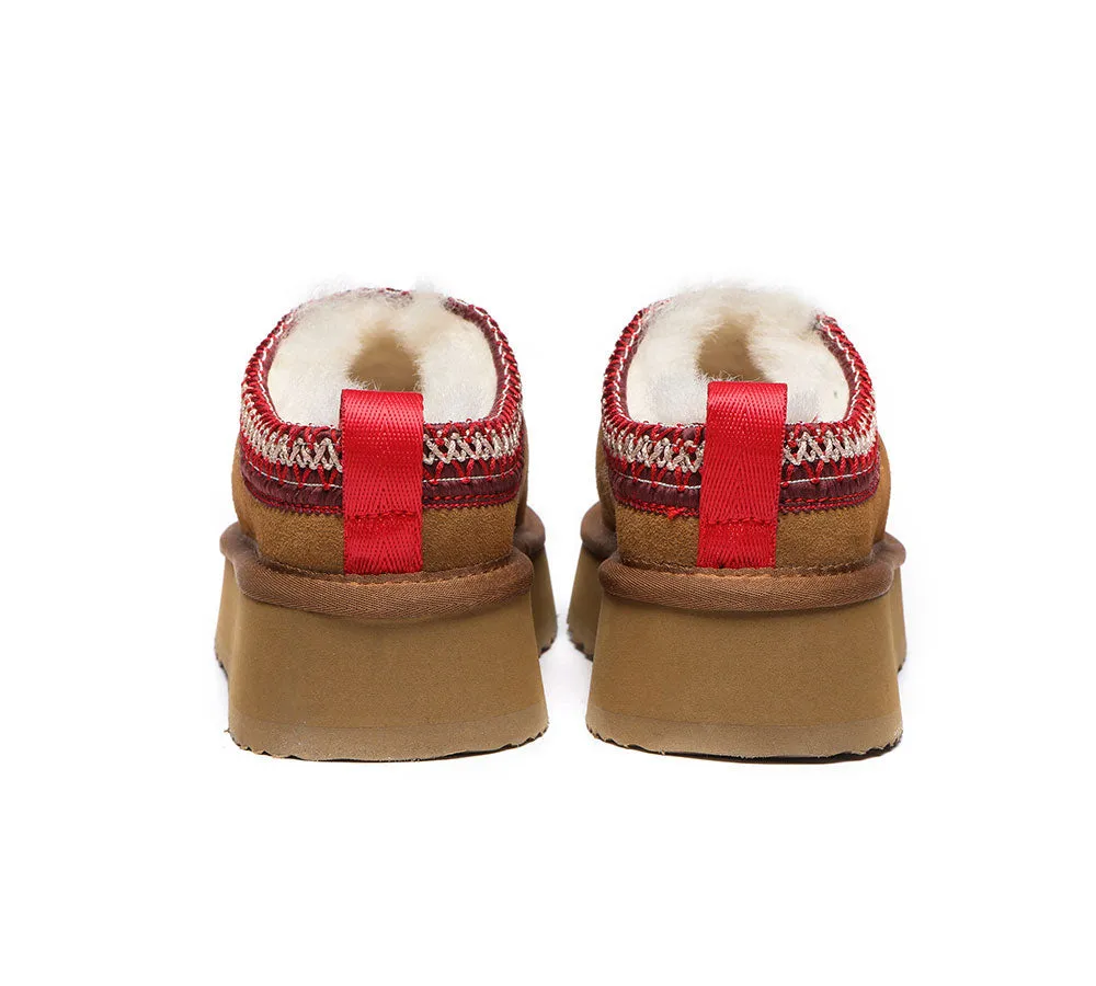 AUSTRALIAN SHEPHERD® UGG Sheepskin Wool Ankle Platform Tazzy Slippers Ventus