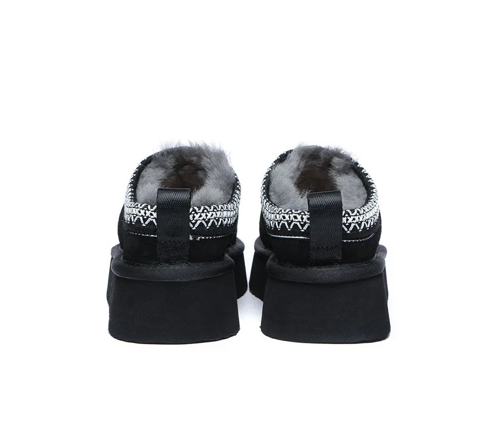 AUSTRALIAN SHEPHERD® UGG Sheepskin Wool Ankle Platform Tazzy Slippers Ventus