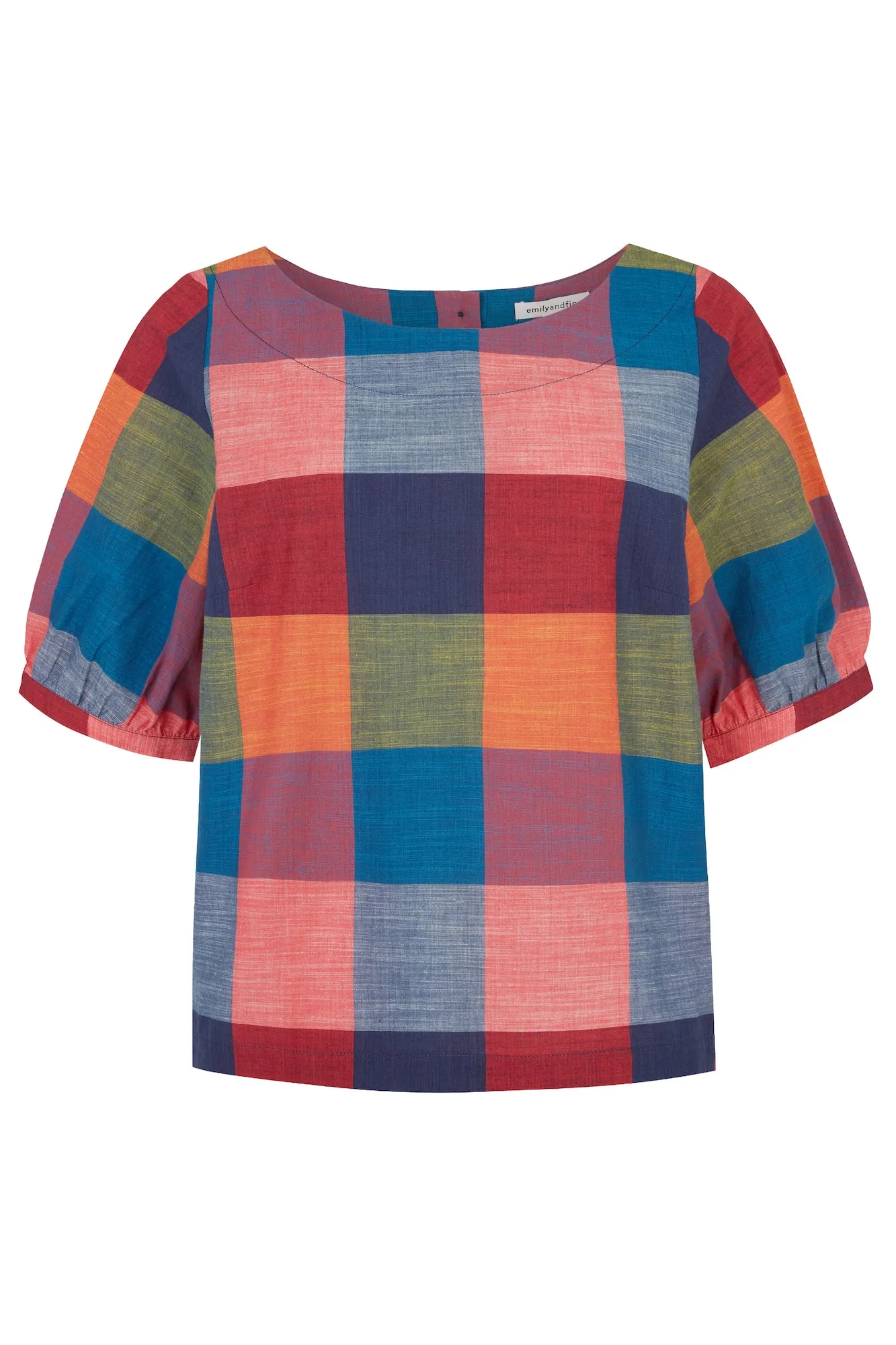 Ava Festival Plaid Top