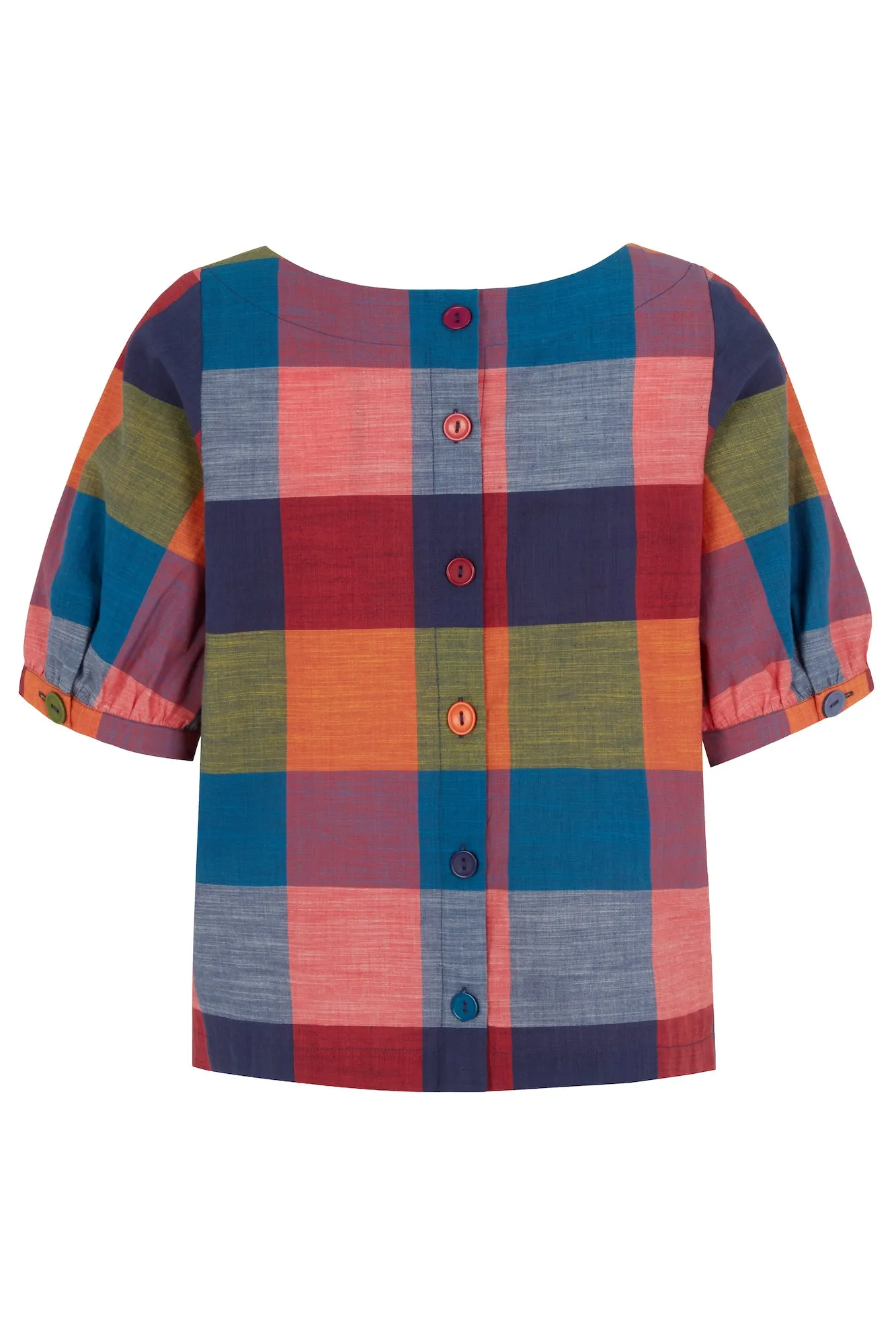 Ava Festival Plaid Top