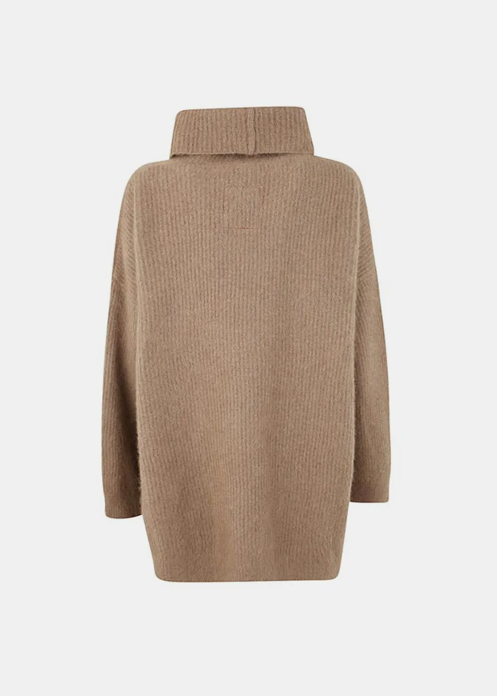 Beige High Neck Jumper
