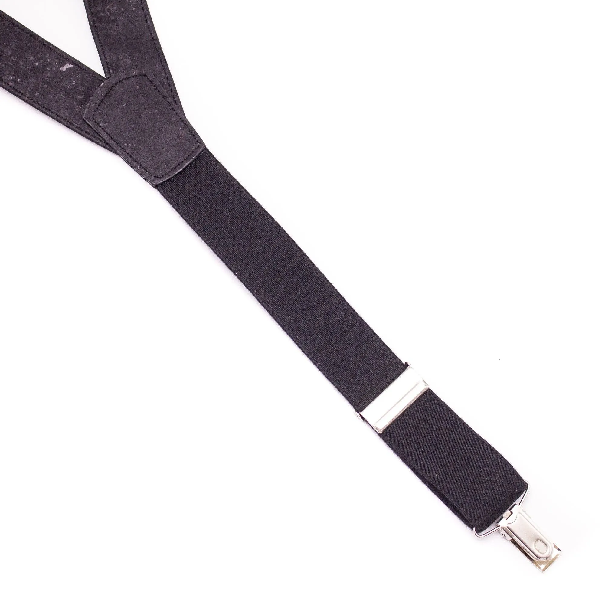 Black Adjustable cork straps men's SUSPENDER L-542-B