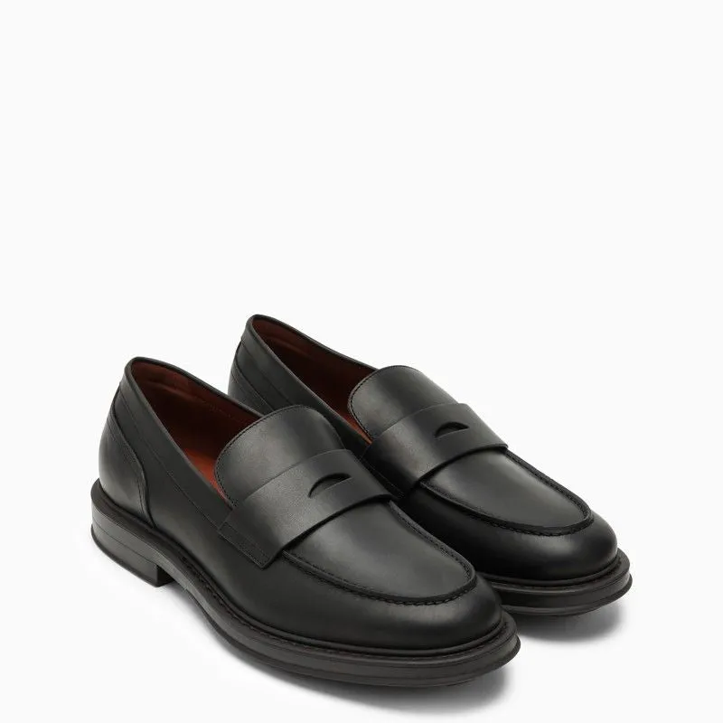 BLACK LEATHER TRAVIS LOAFER