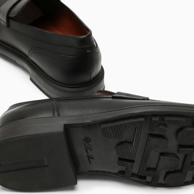 BLACK LEATHER TRAVIS LOAFER