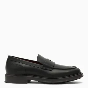 BLACK LEATHER TRAVIS LOAFER