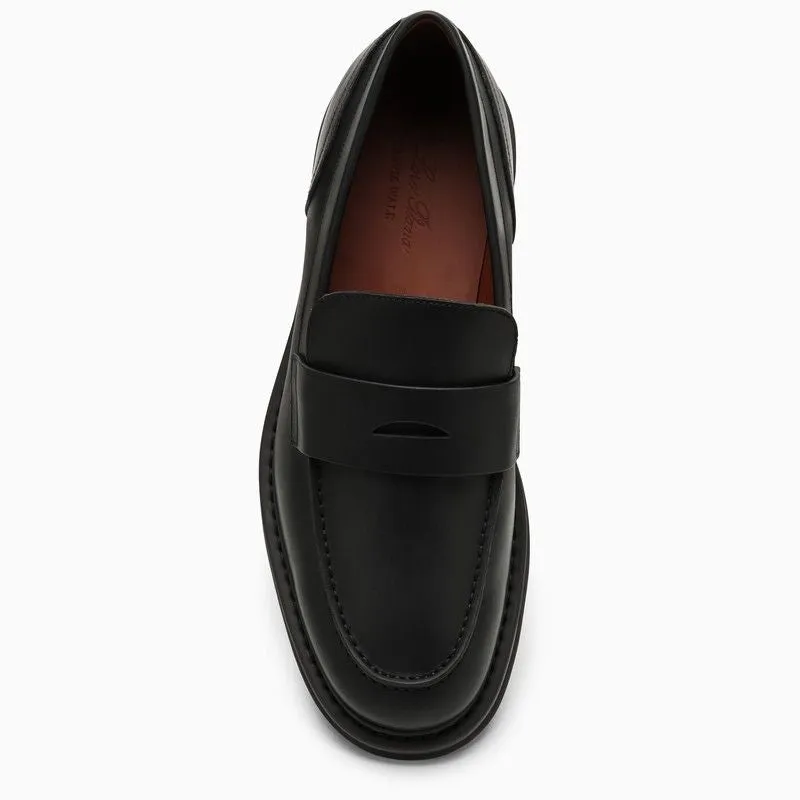 BLACK LEATHER TRAVIS LOAFER