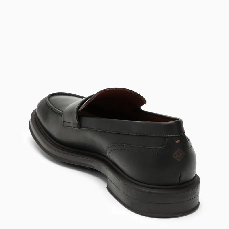 BLACK LEATHER TRAVIS LOAFER
