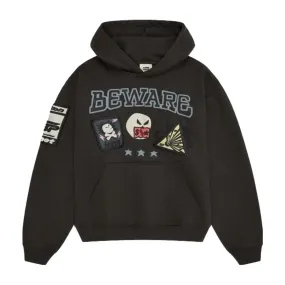Broken Planet Beware Hoodie Soot Black