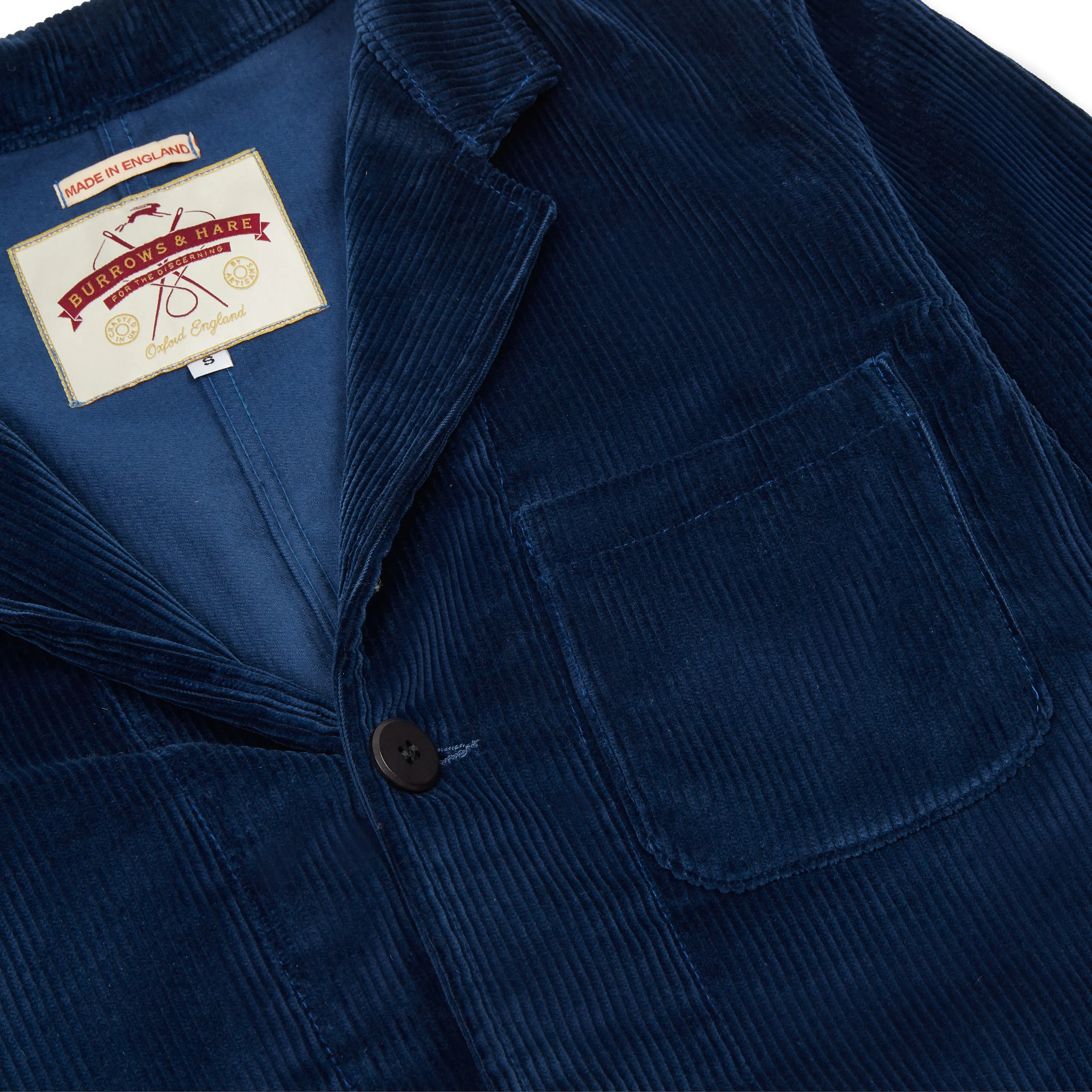 Burrows & Hare Cord Blazer - Midnight Blue