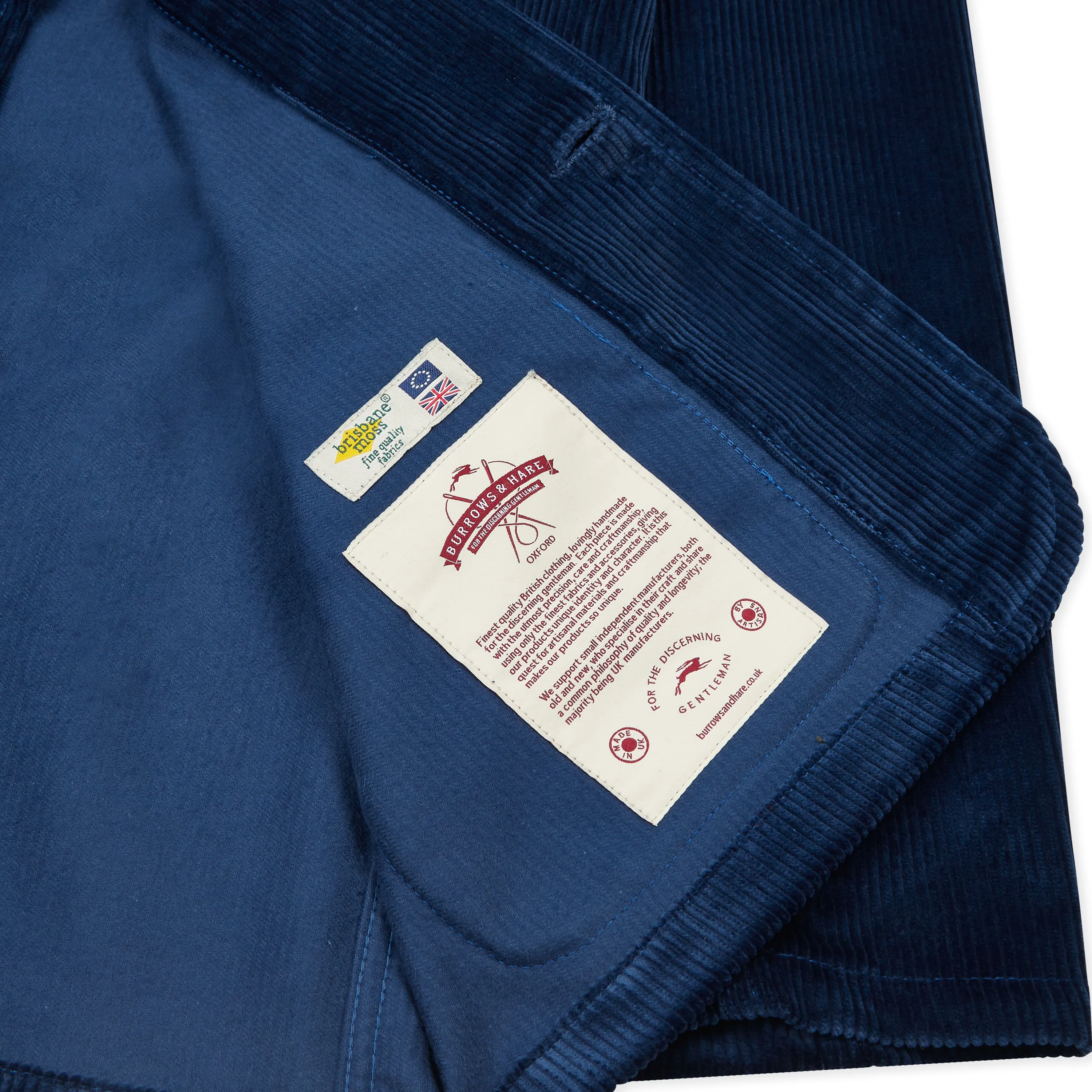 Burrows & Hare Cord Blazer - Midnight Blue