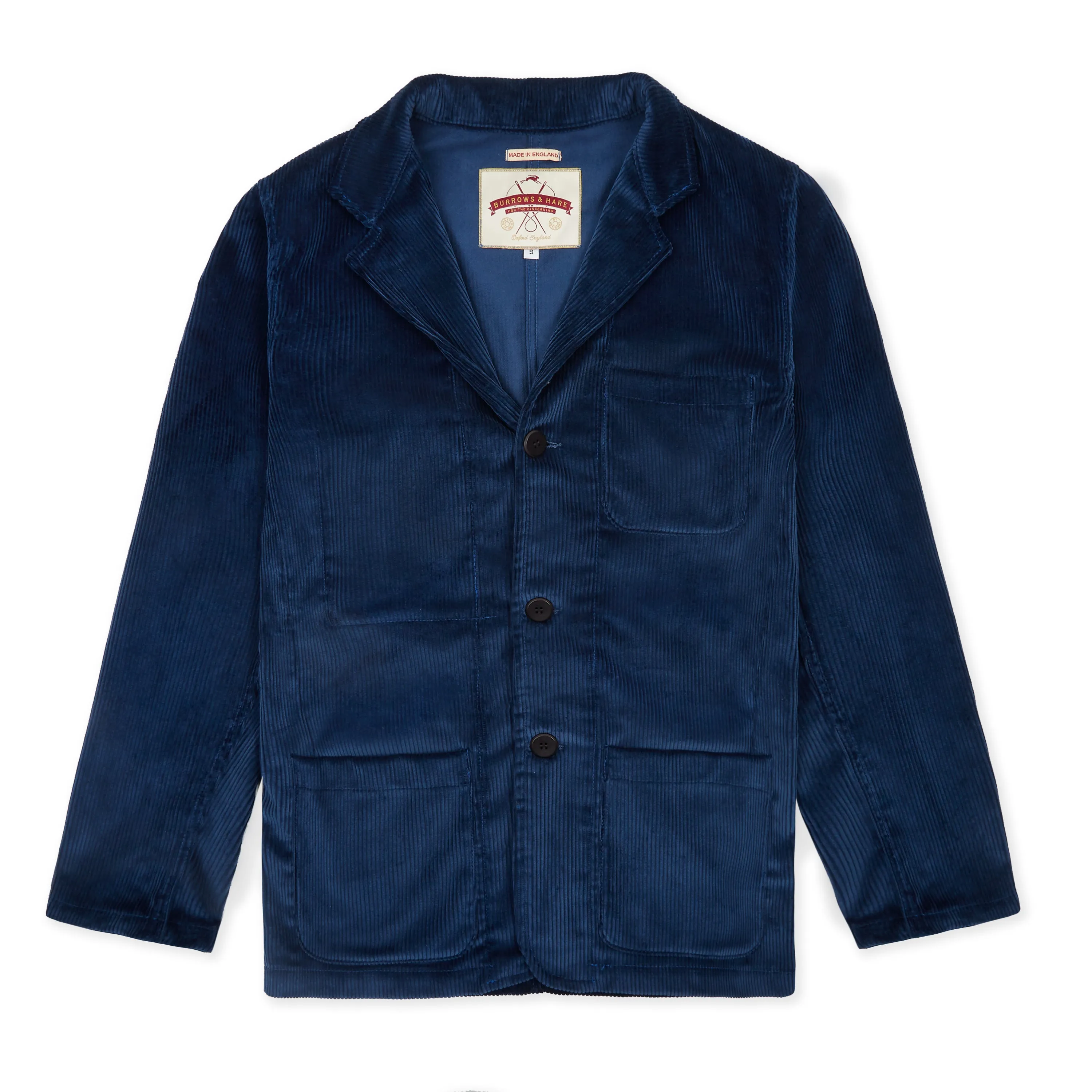 Burrows & Hare Cord Blazer - Midnight Blue