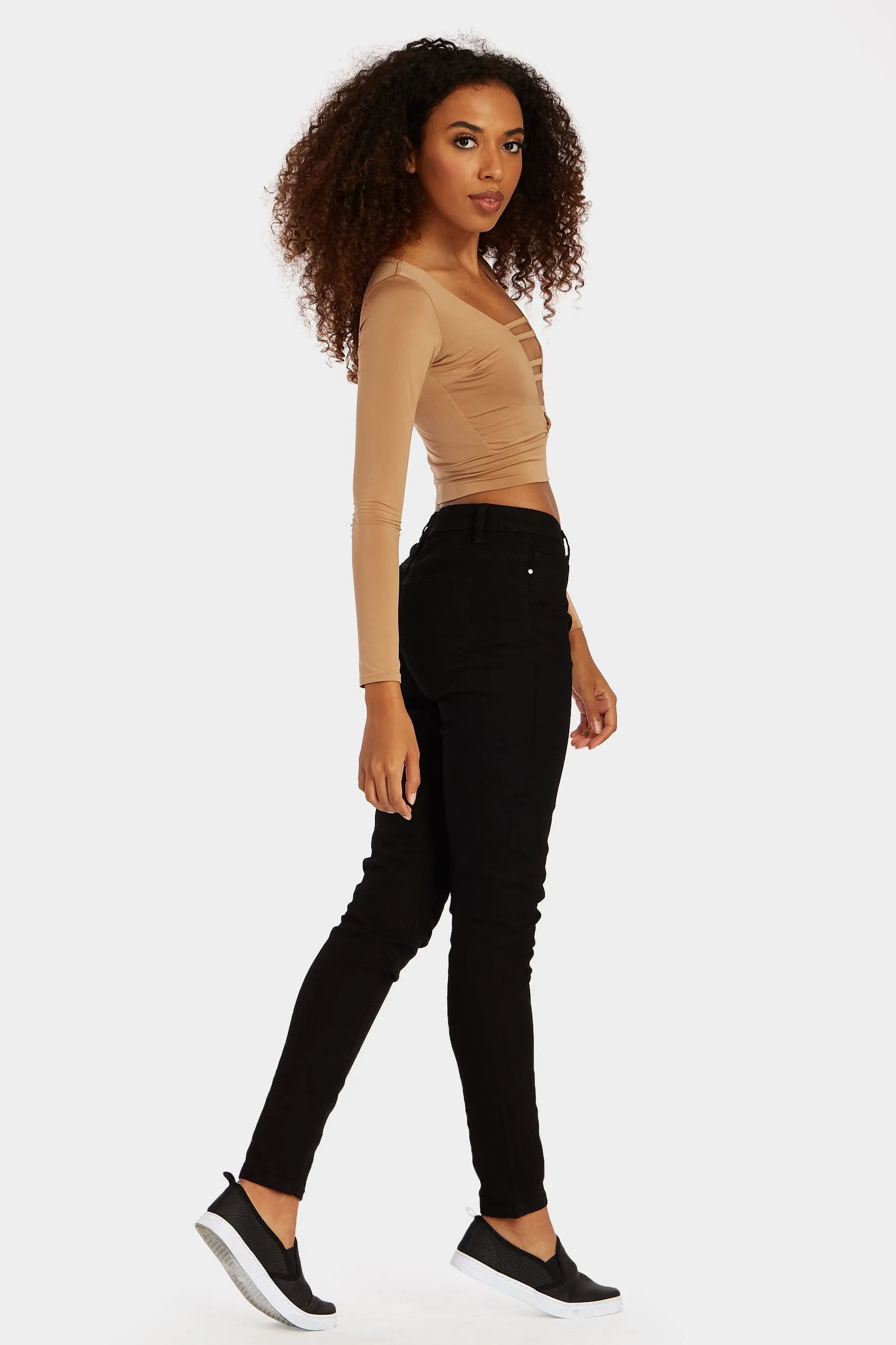Camel Basic Long Sleeve Top