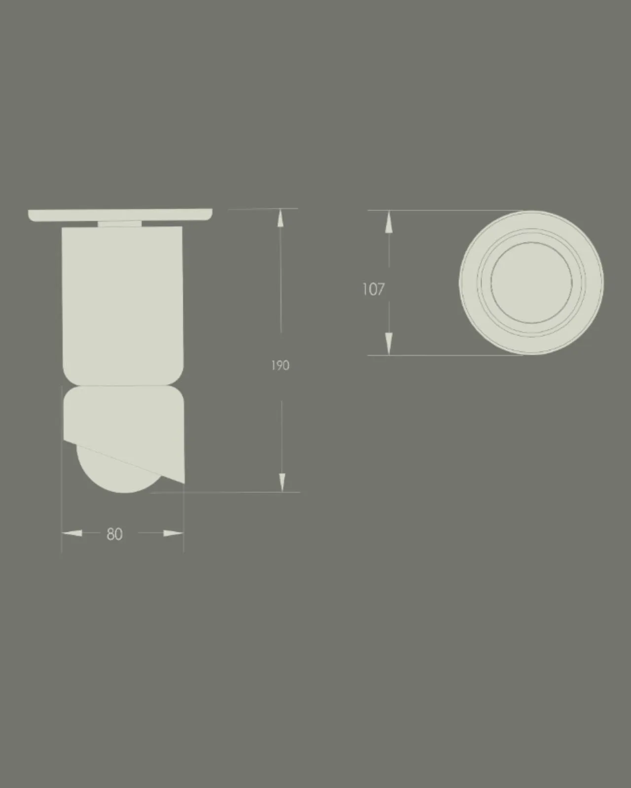 Ceramic Cylindrical Ceiling Light | Terra