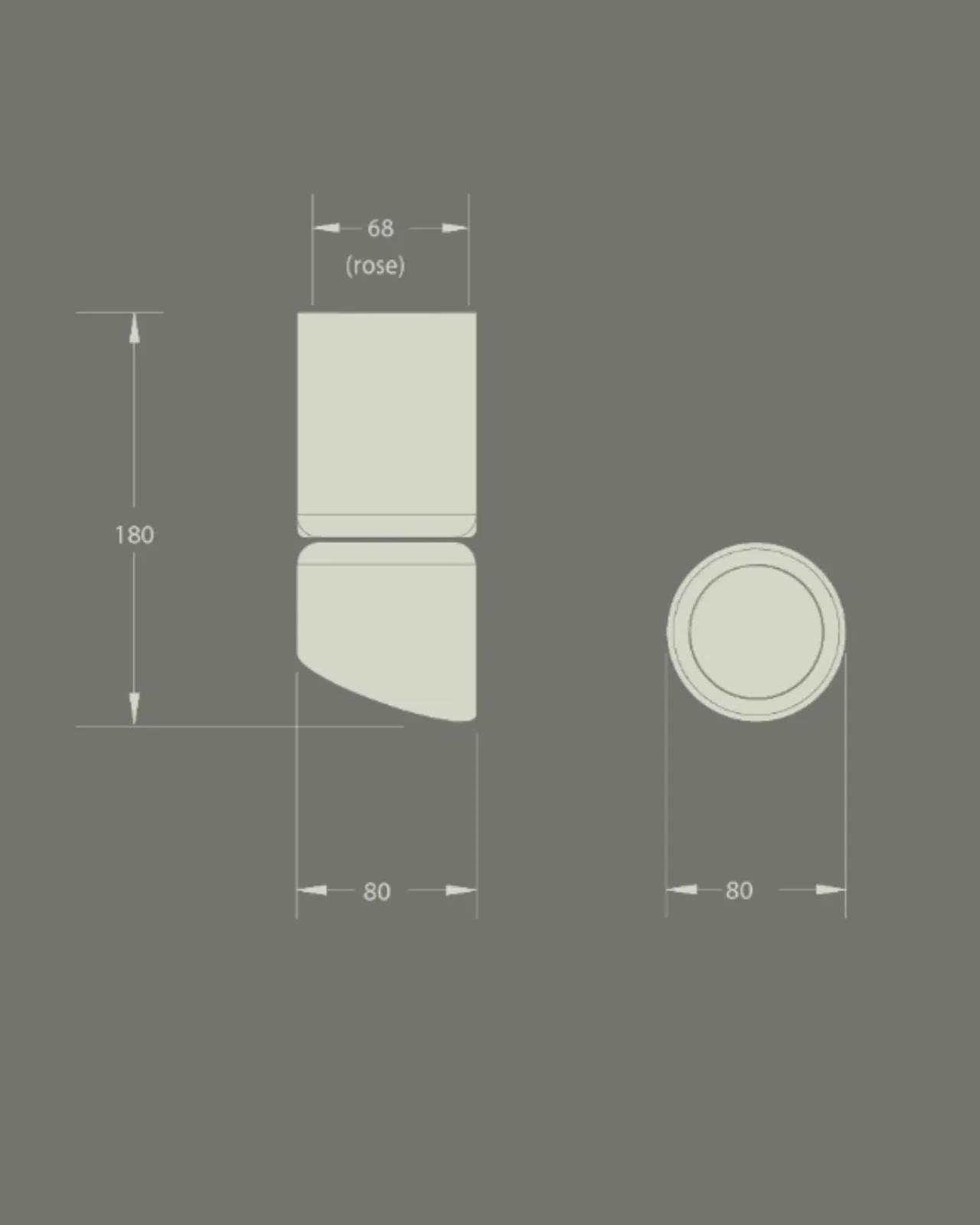 Ceramic Cylindrical Ceiling Light | Terra