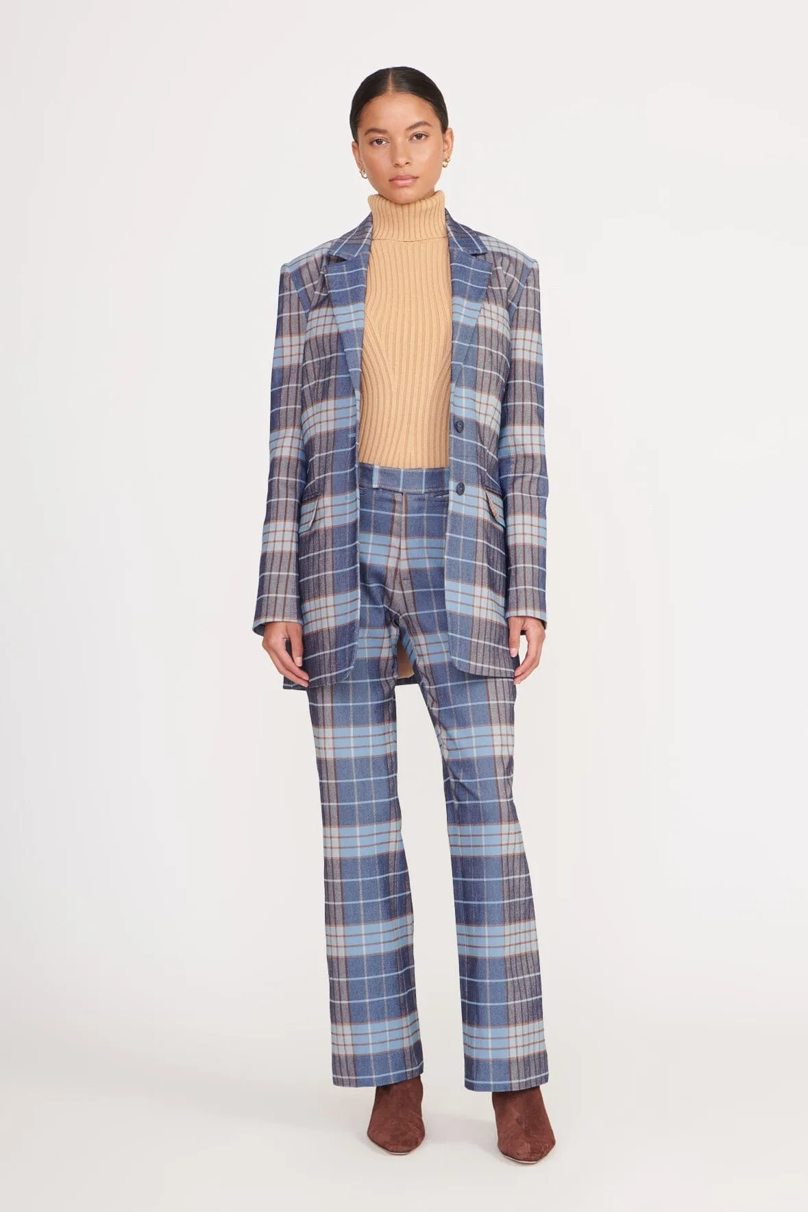 CITY BLAZER | FRENCH BLUE MEGA PLAID