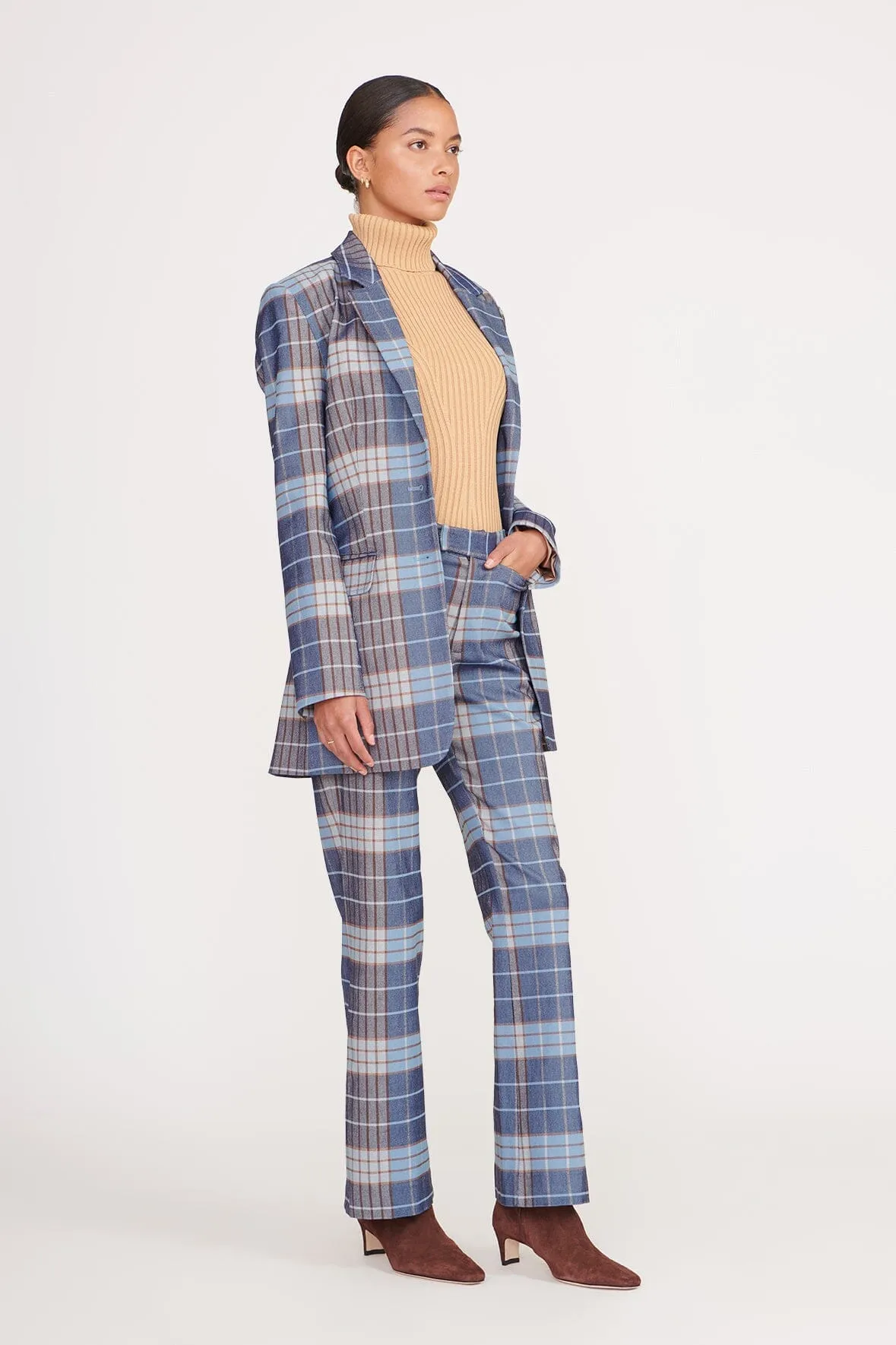 CITY BLAZER | FRENCH BLUE MEGA PLAID