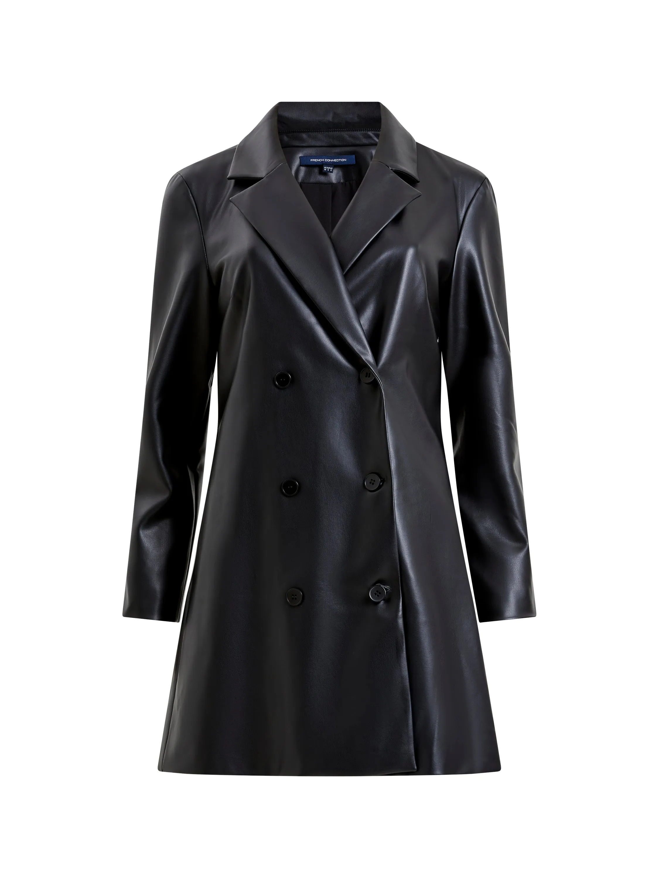 Crolenda Faux Leather Blazer Mini Dress