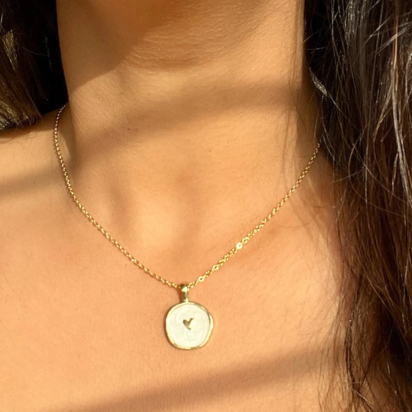 Dreamy Gold Enamel Charm Pendant