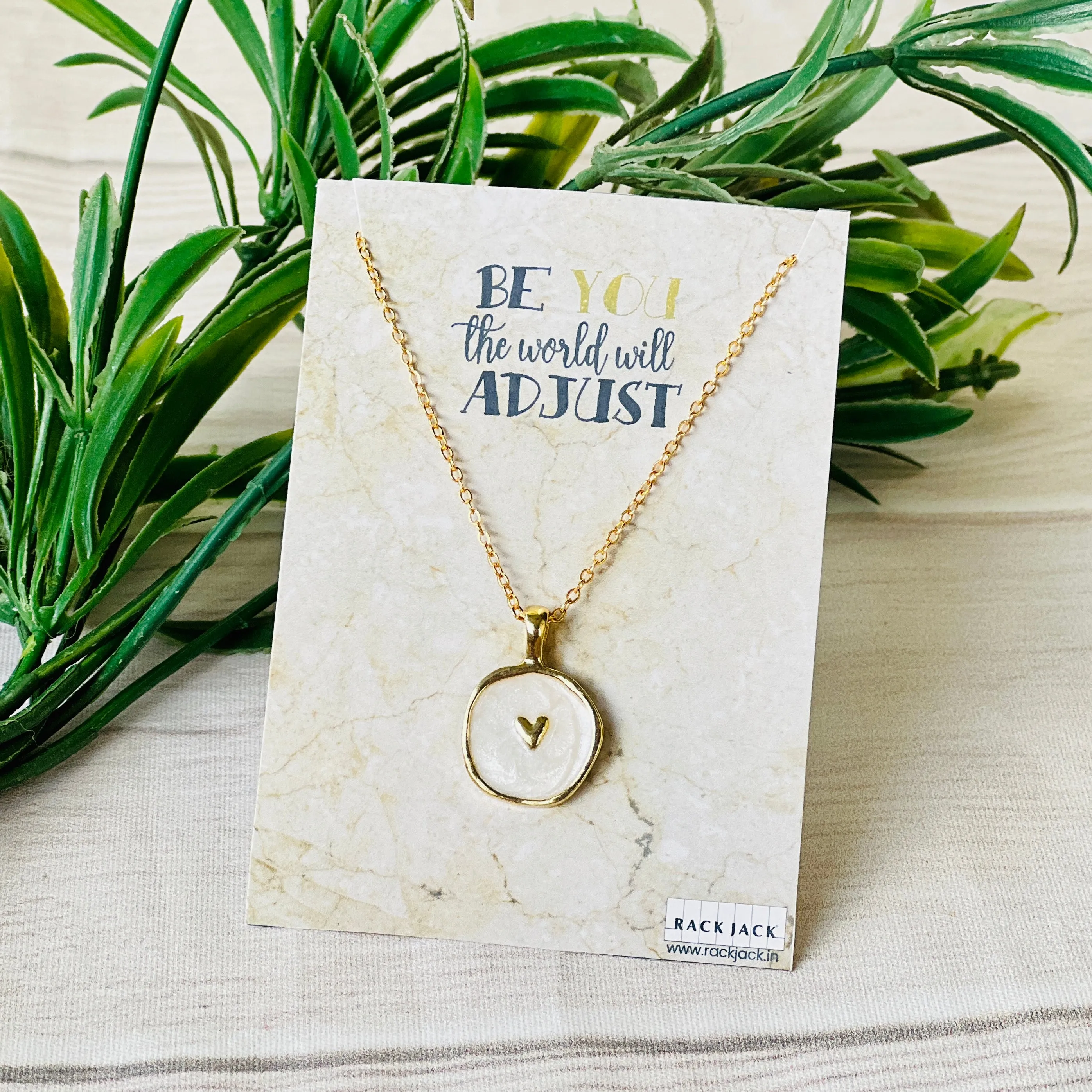 Dreamy Gold Enamel Charm Pendant