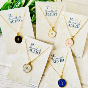 Dreamy Gold Enamel Charm Pendant