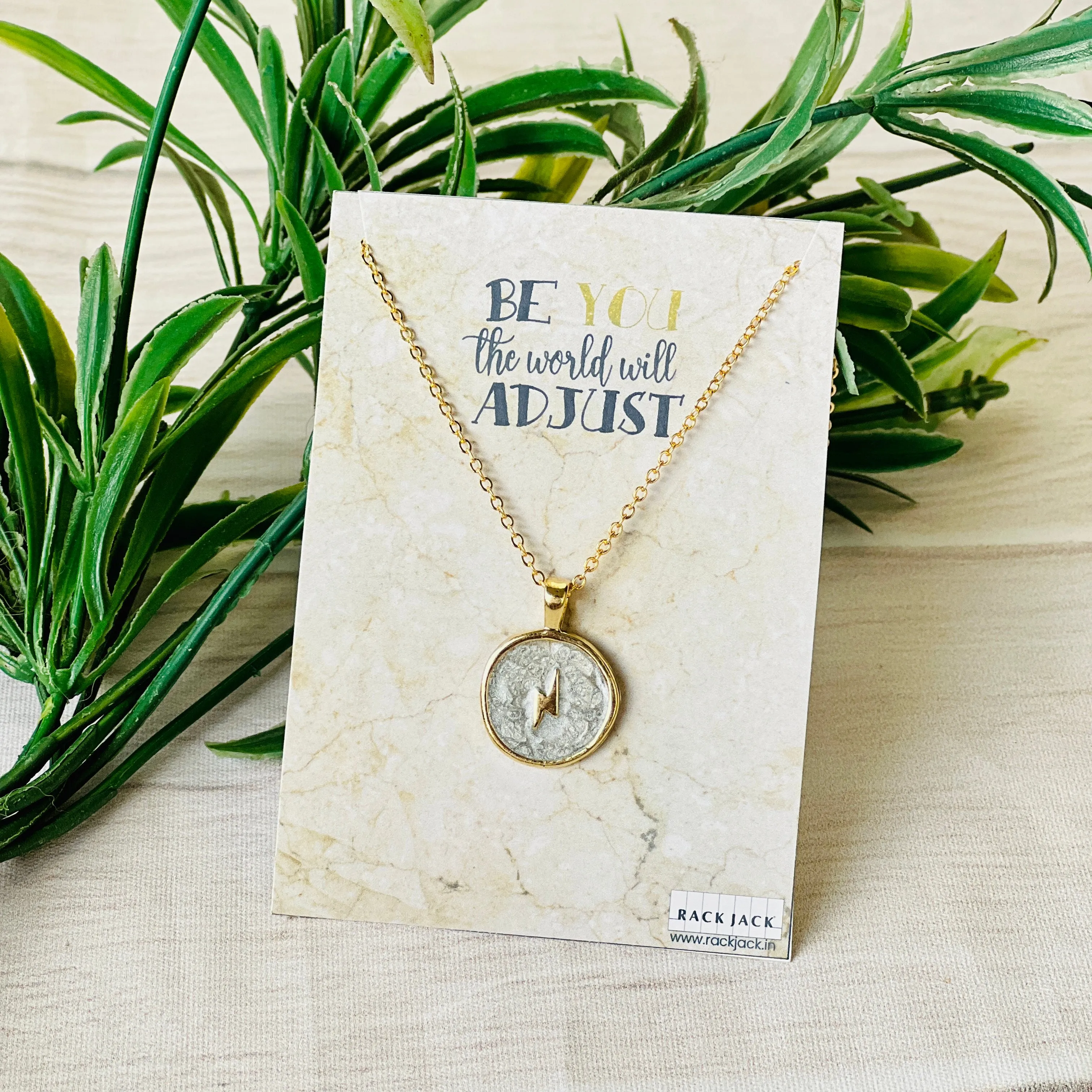 Dreamy Gold Enamel Charm Pendant