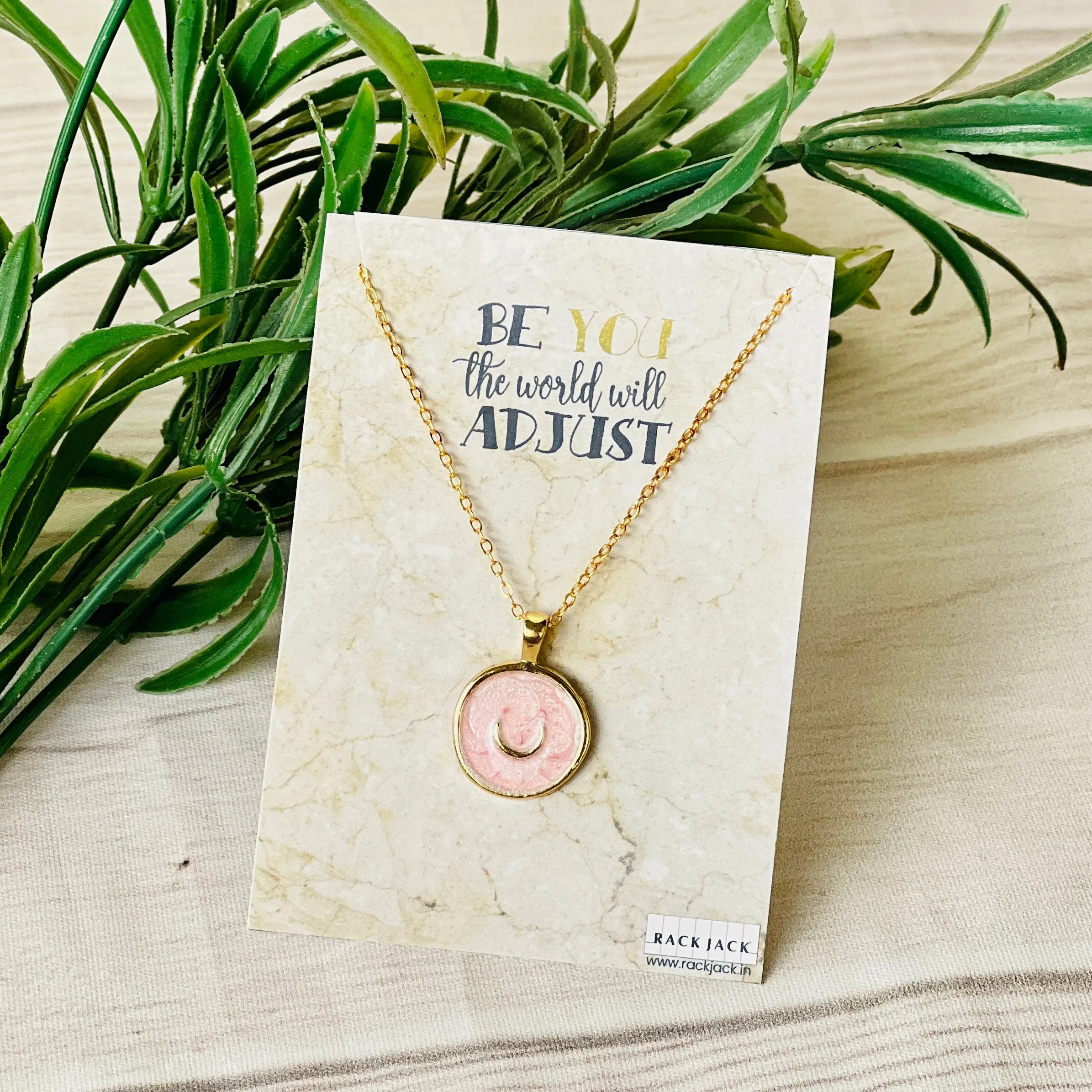 Dreamy Gold Enamel Charm Pendant