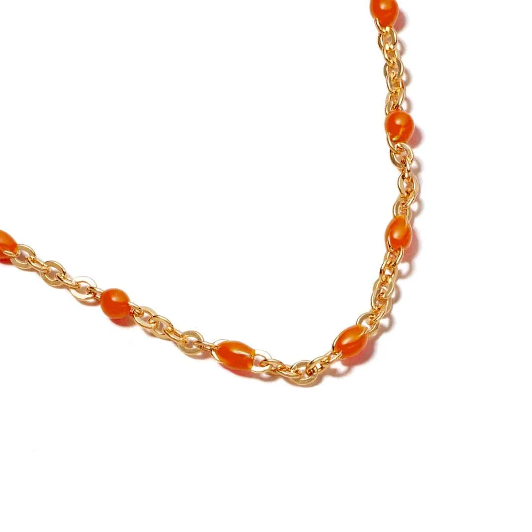 Enamel Beaded Bracelet 18ct Gold Plate