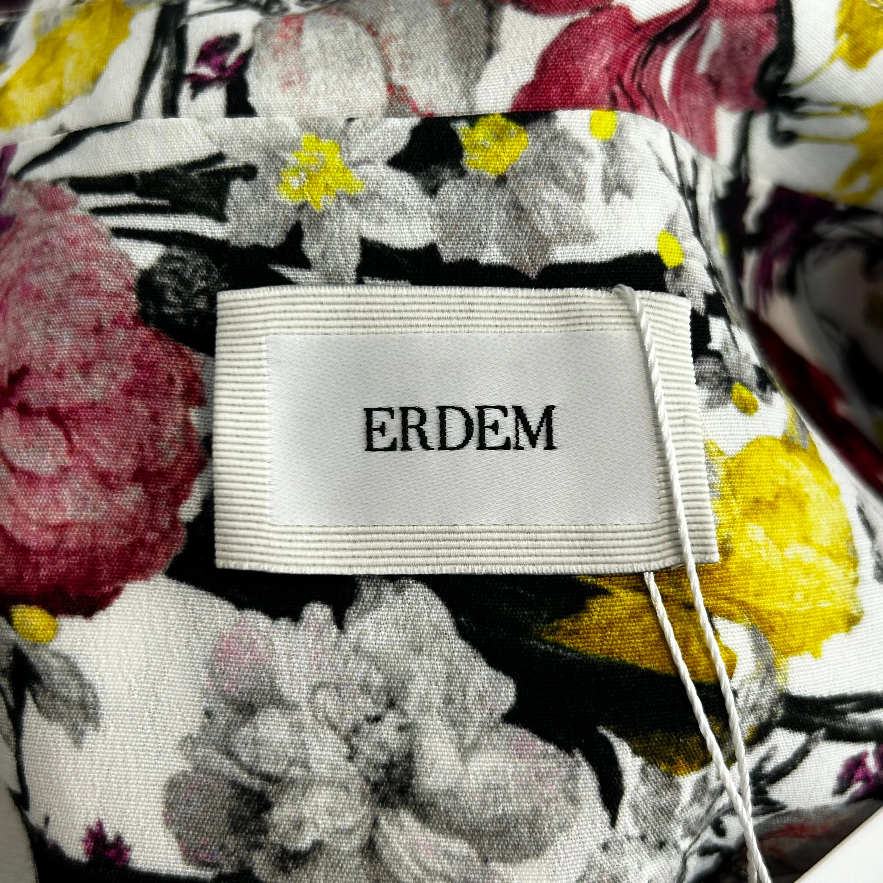 Erdem Multi Floral Print Collared Maxi Dress XL