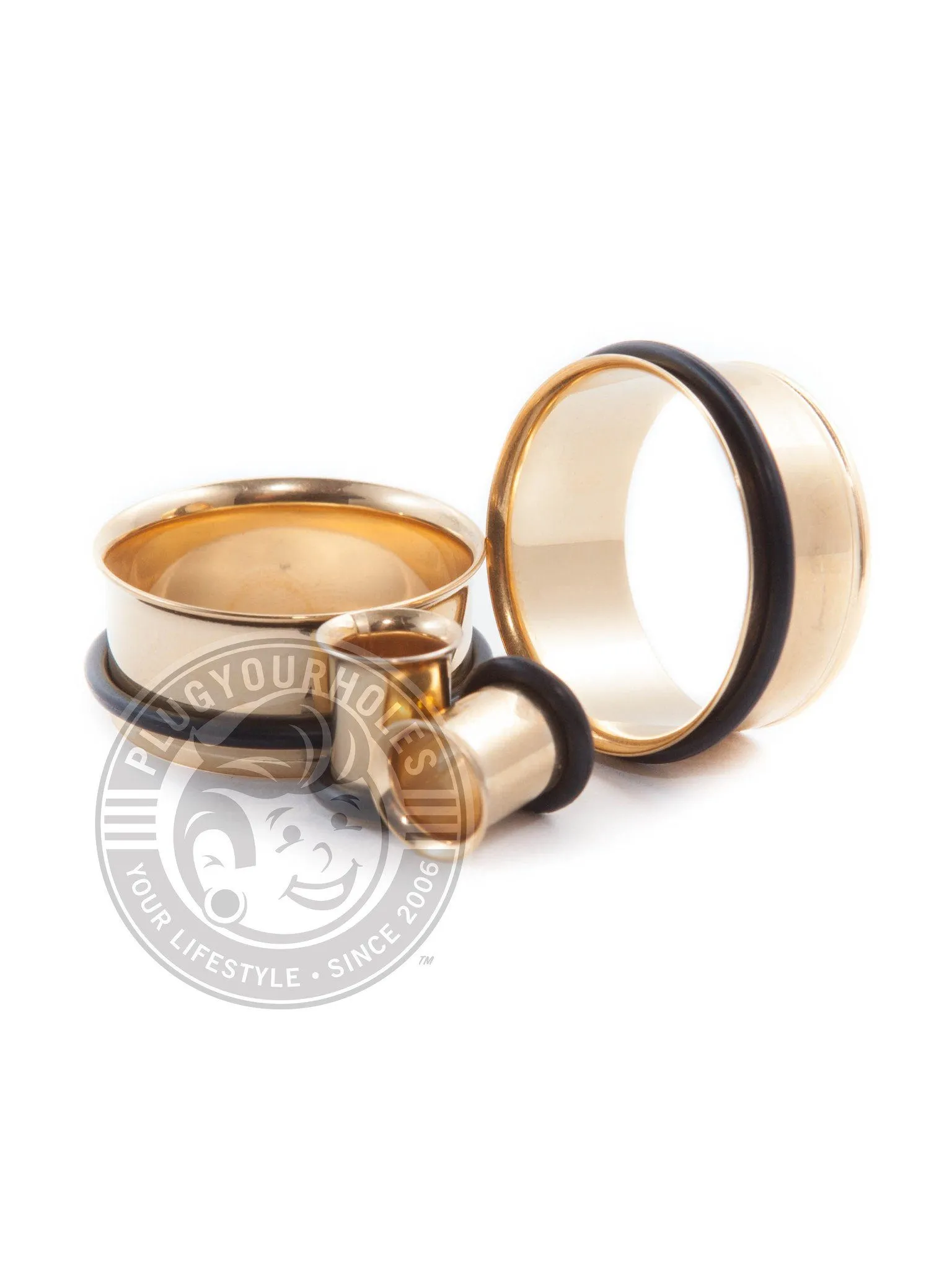 Gold Single Flared Steel Tunnels