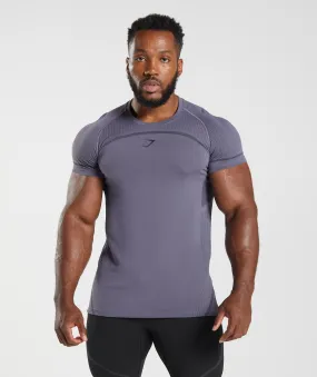 Gymshark 315 Seamless T-Shirt - Mercury Purple/Black
