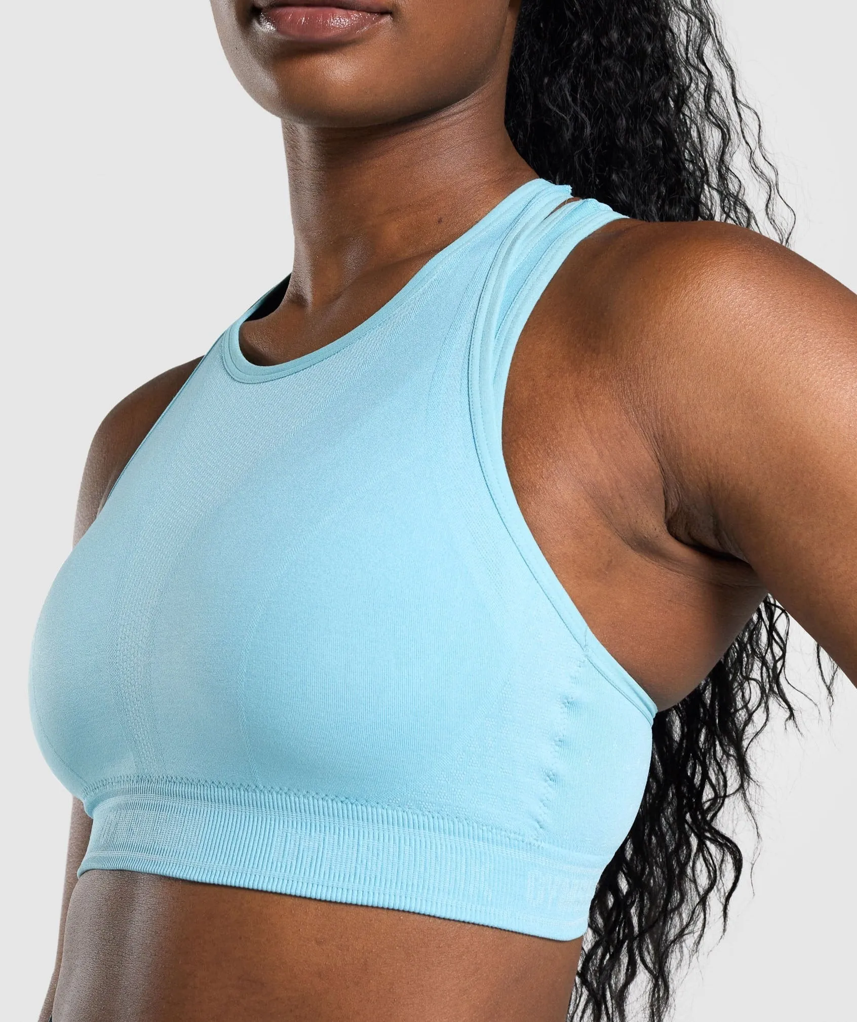Gymshark Apex Seamless Sports Bra - Light Blue