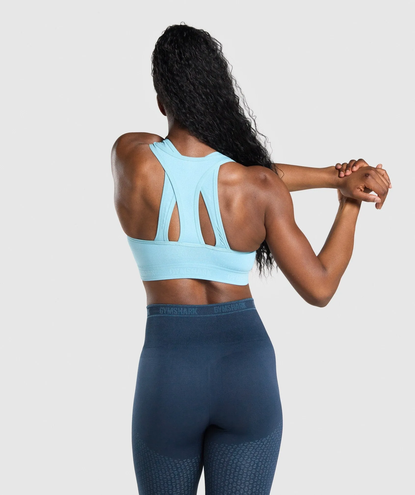 Gymshark Apex Seamless Sports Bra - Light Blue