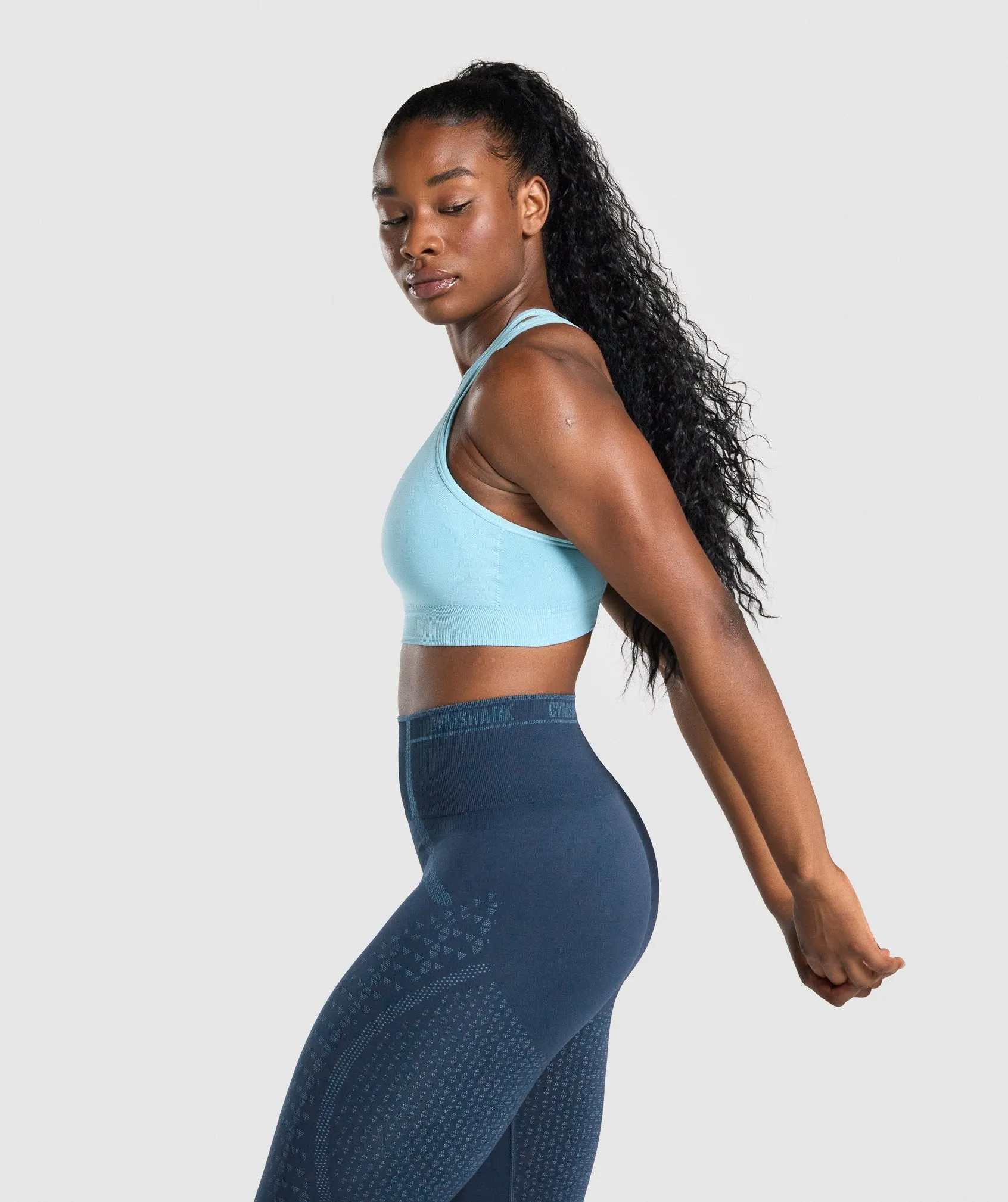 Gymshark Apex Seamless Sports Bra - Light Blue