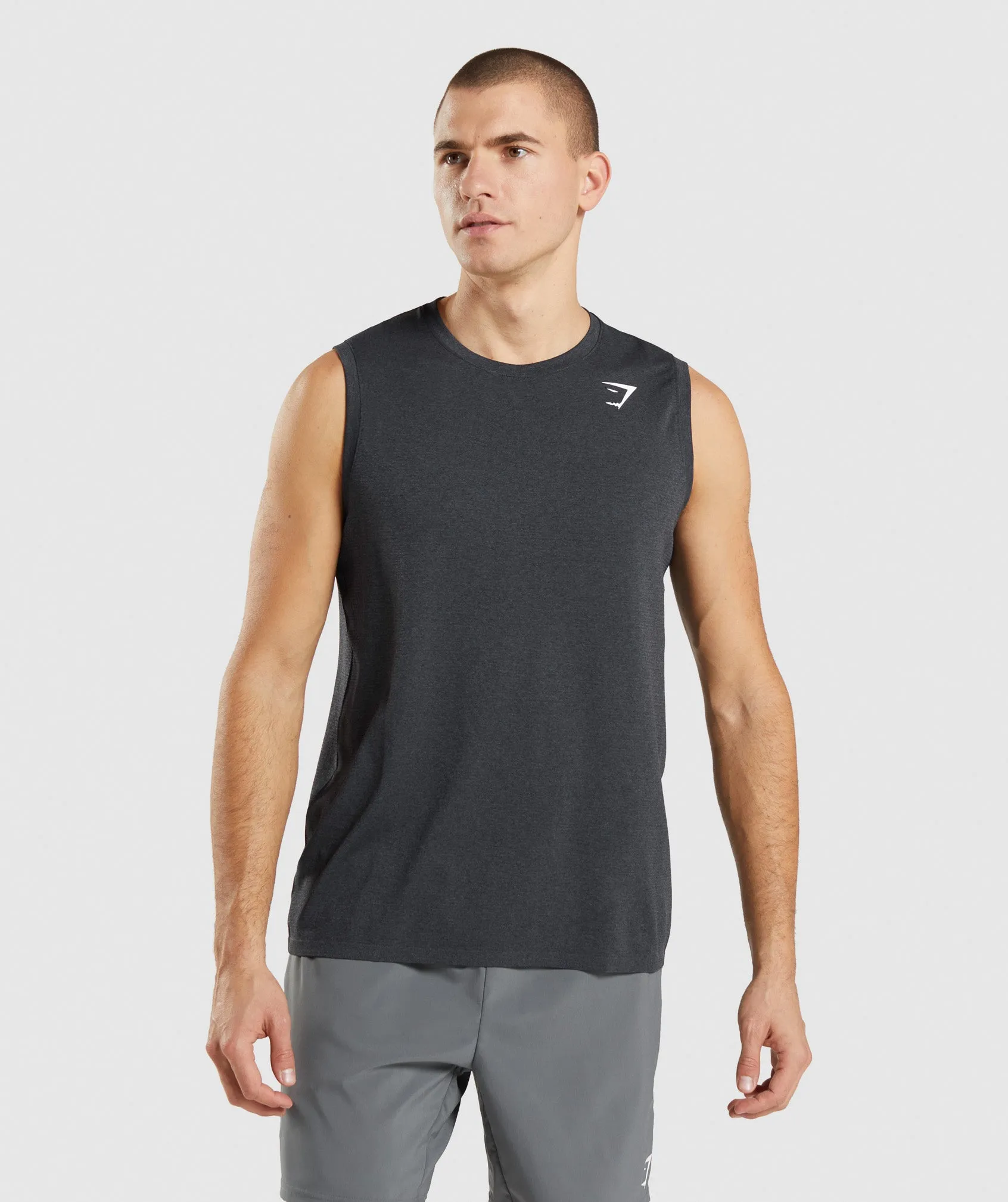Gymshark Arrival Seamless Tank - Black Marl