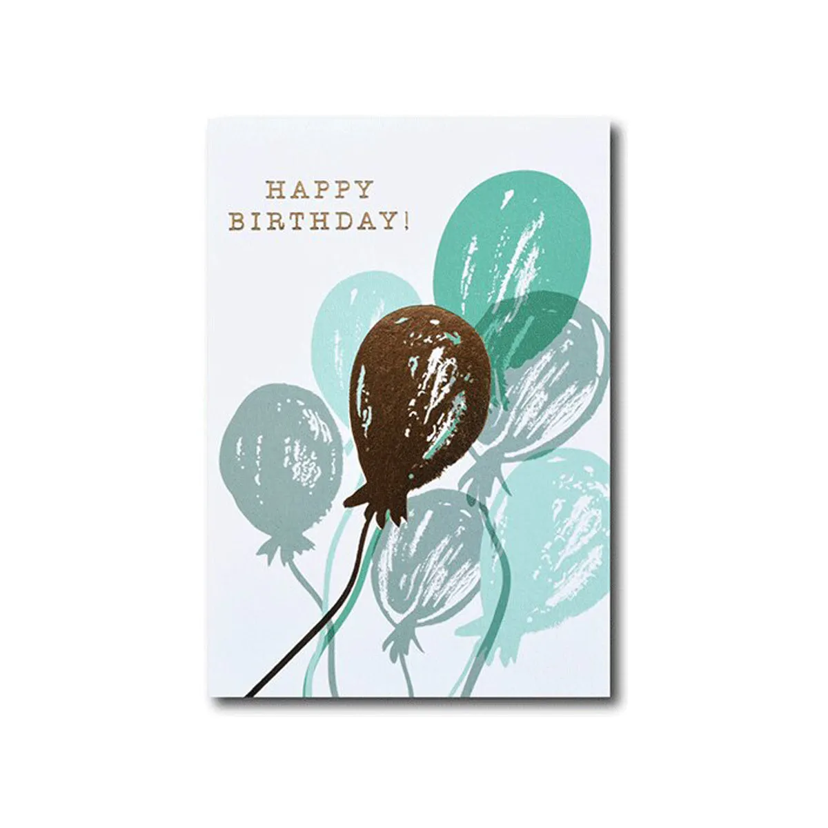 Happy Birthday Greeting Card with Gold Foiling