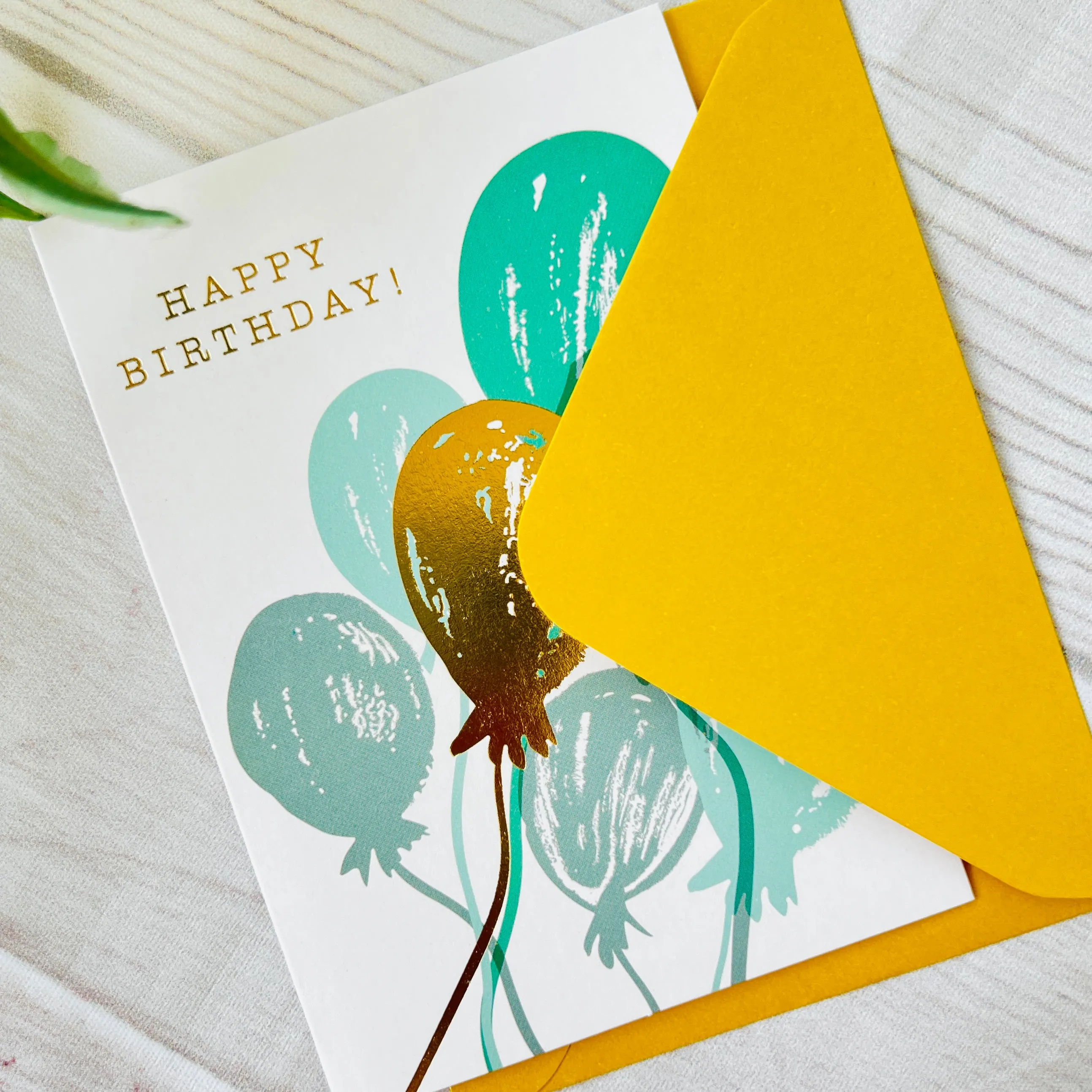 Happy Birthday Greeting Card with Gold Foiling