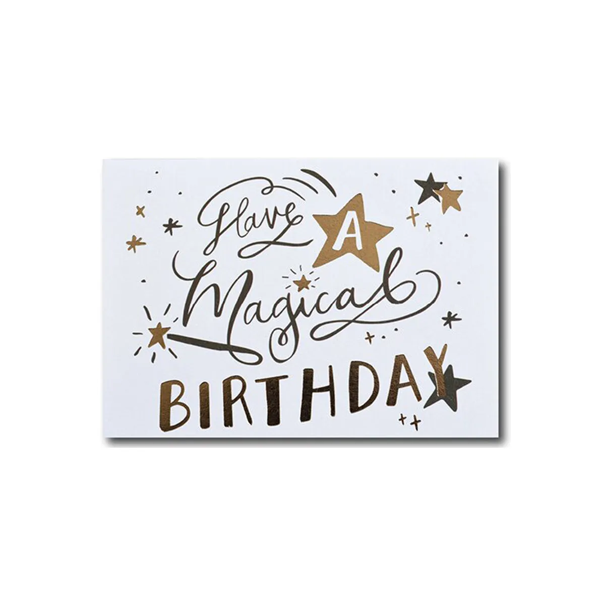 Happy Birthday Greeting Card with Gold Foiling