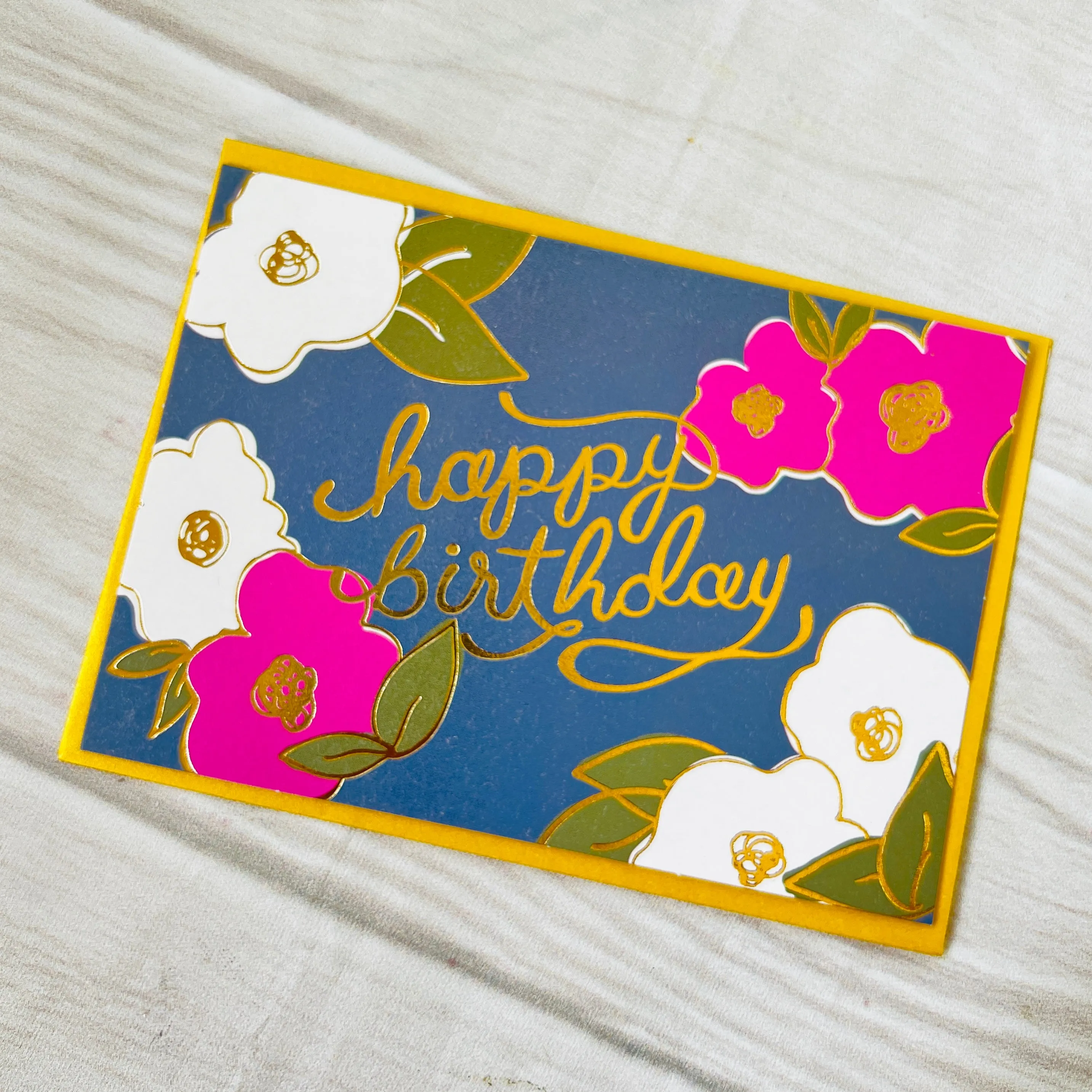 Happy Birthday Greeting Card with Gold Foiling