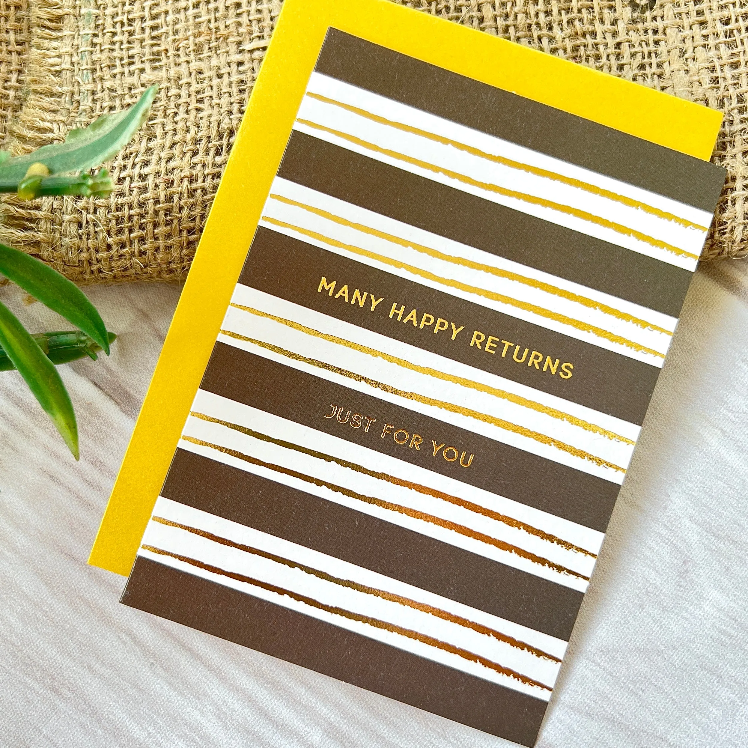 Happy Birthday Greeting Card with Gold Foiling