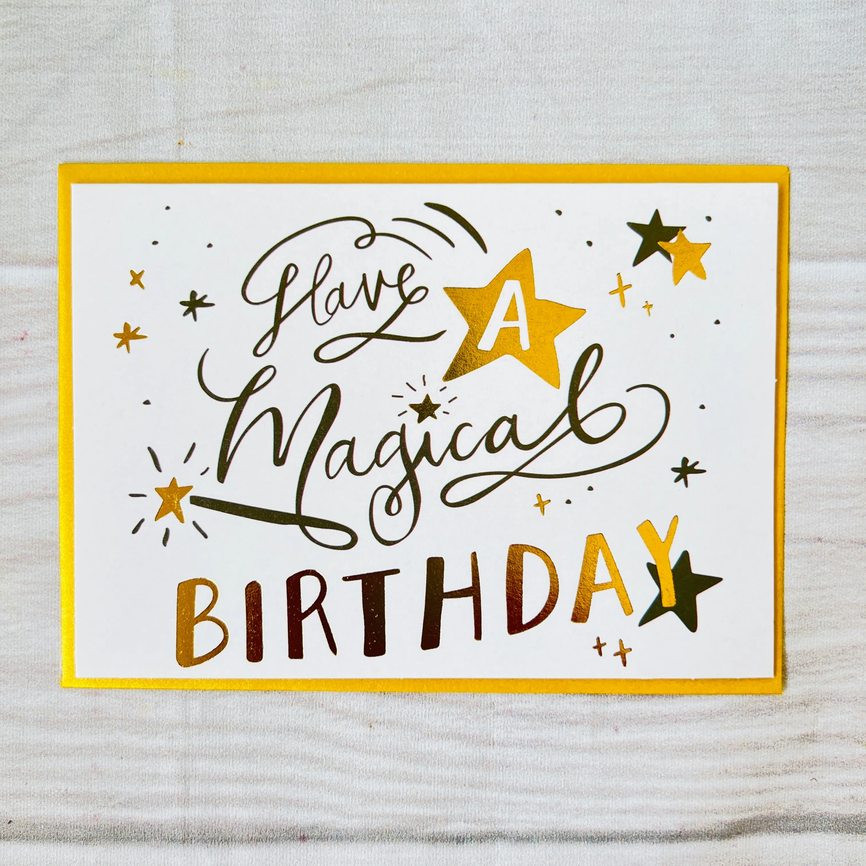 Happy Birthday Greeting Card with Gold Foiling