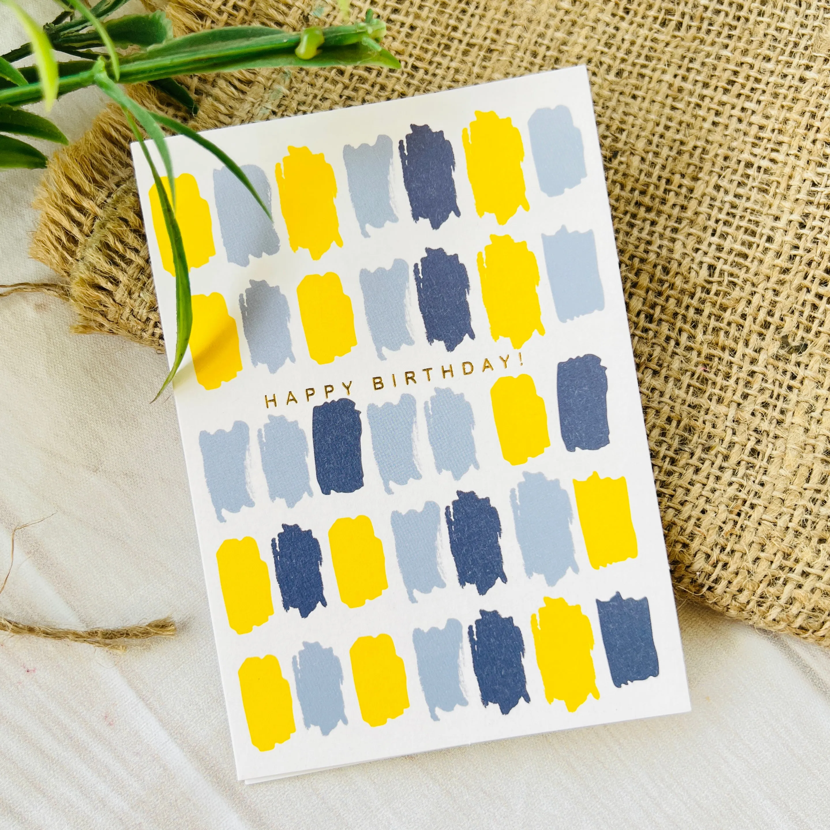 Happy Birthday Greeting Card with Gold Foiling
